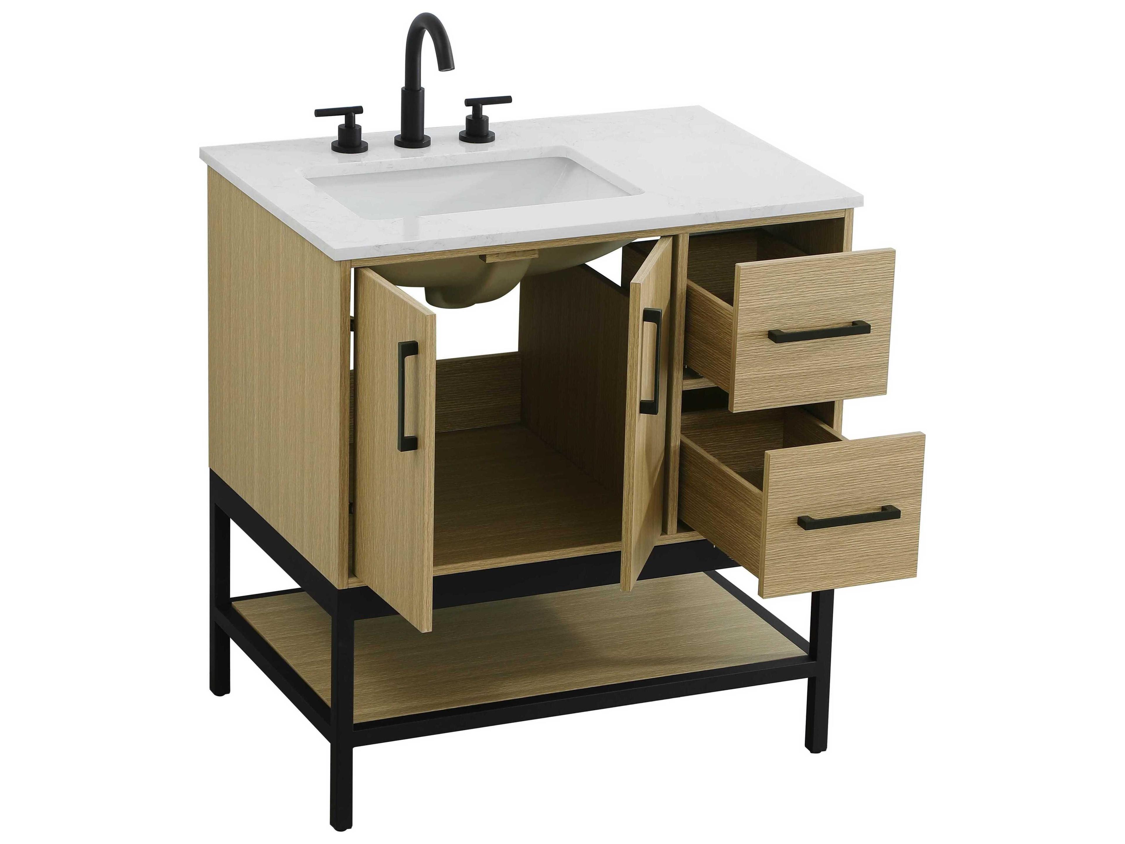 Elegant Lighting Lennox Honey Brown 32" Vanity