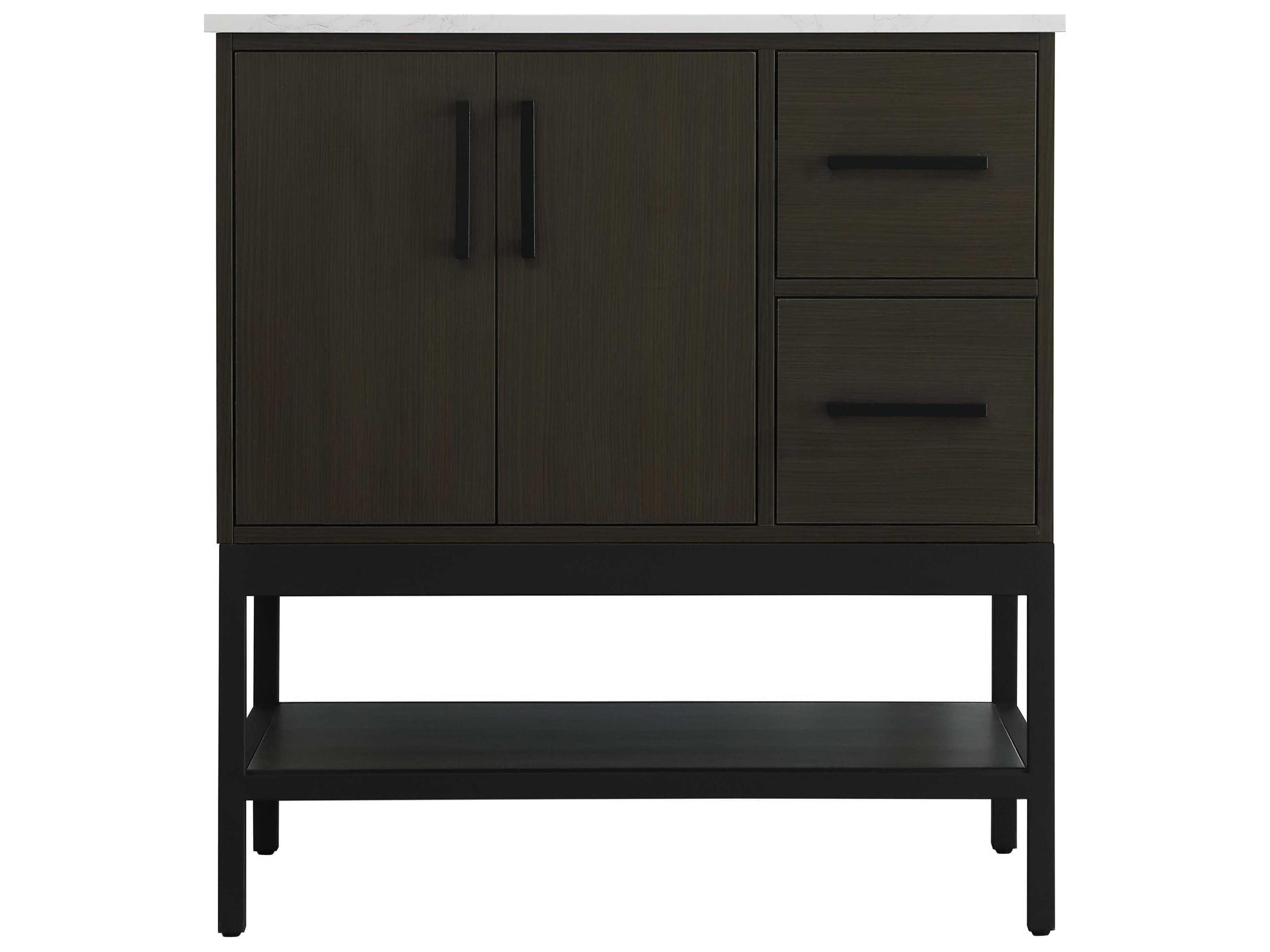 Elegant Lighting Lennox Mocha Brown 32" Vanity