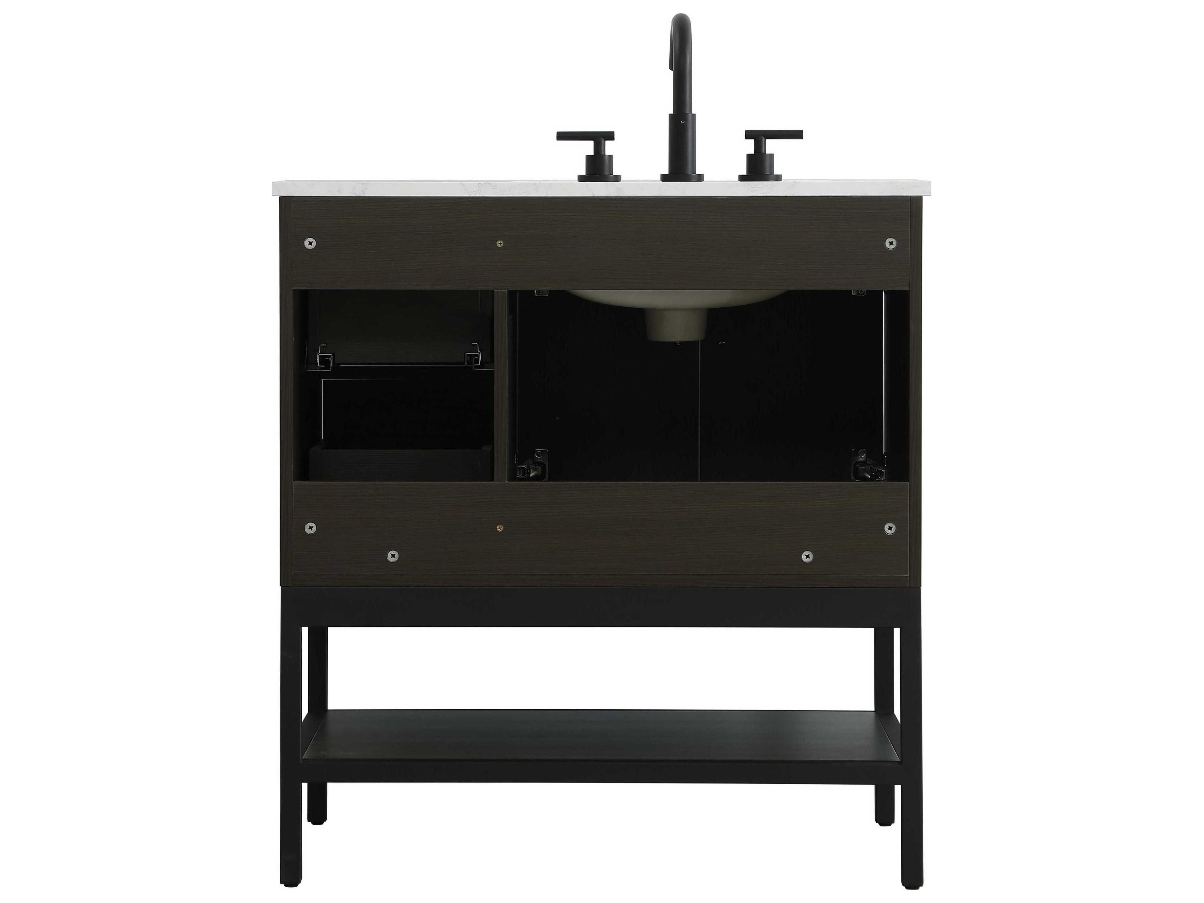 Elegant Lighting Lennox Mocha Brown 32" Vanity
