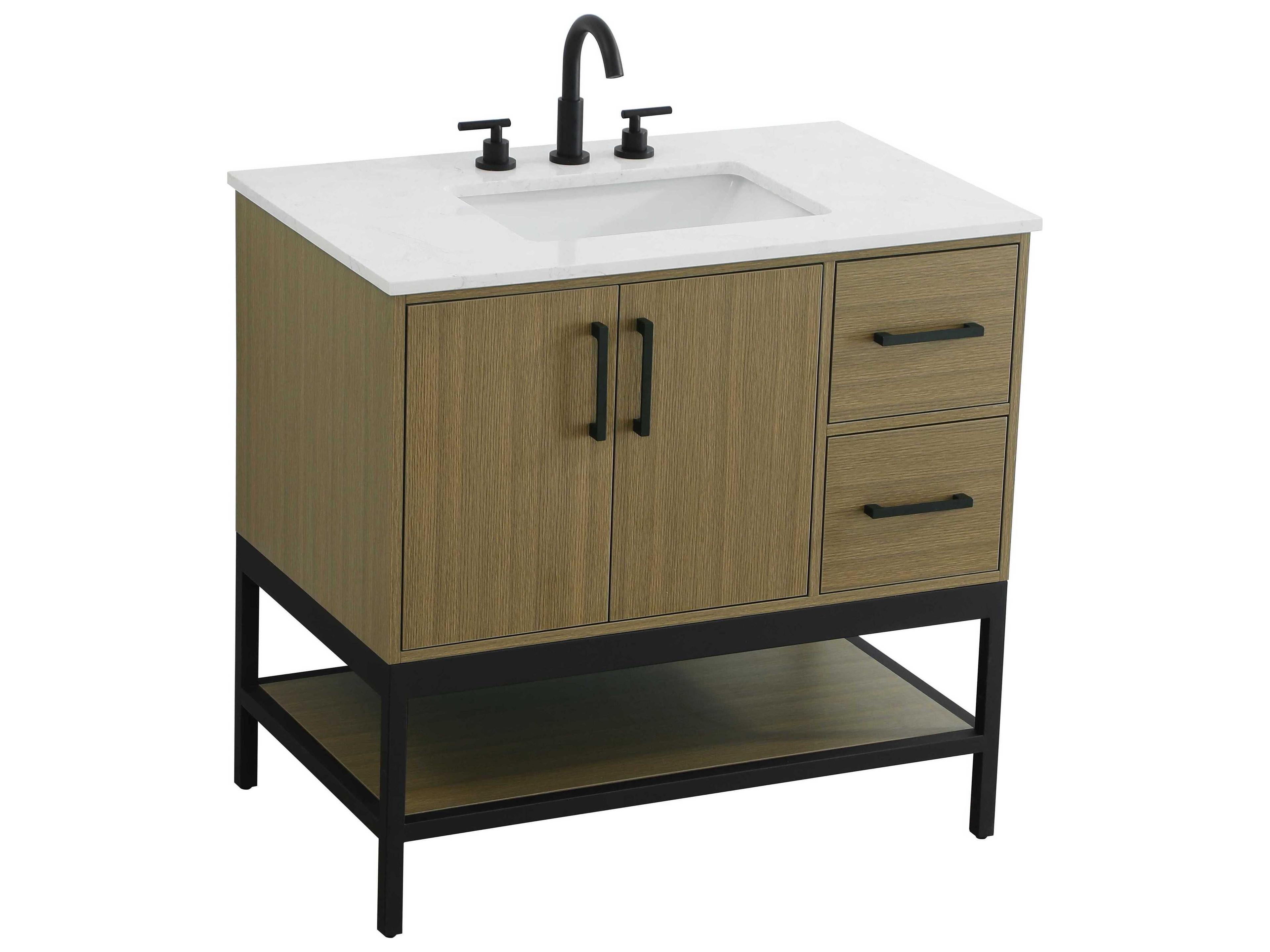 Elegant Lighting Lennox Chestnut Brown 36" Vanity