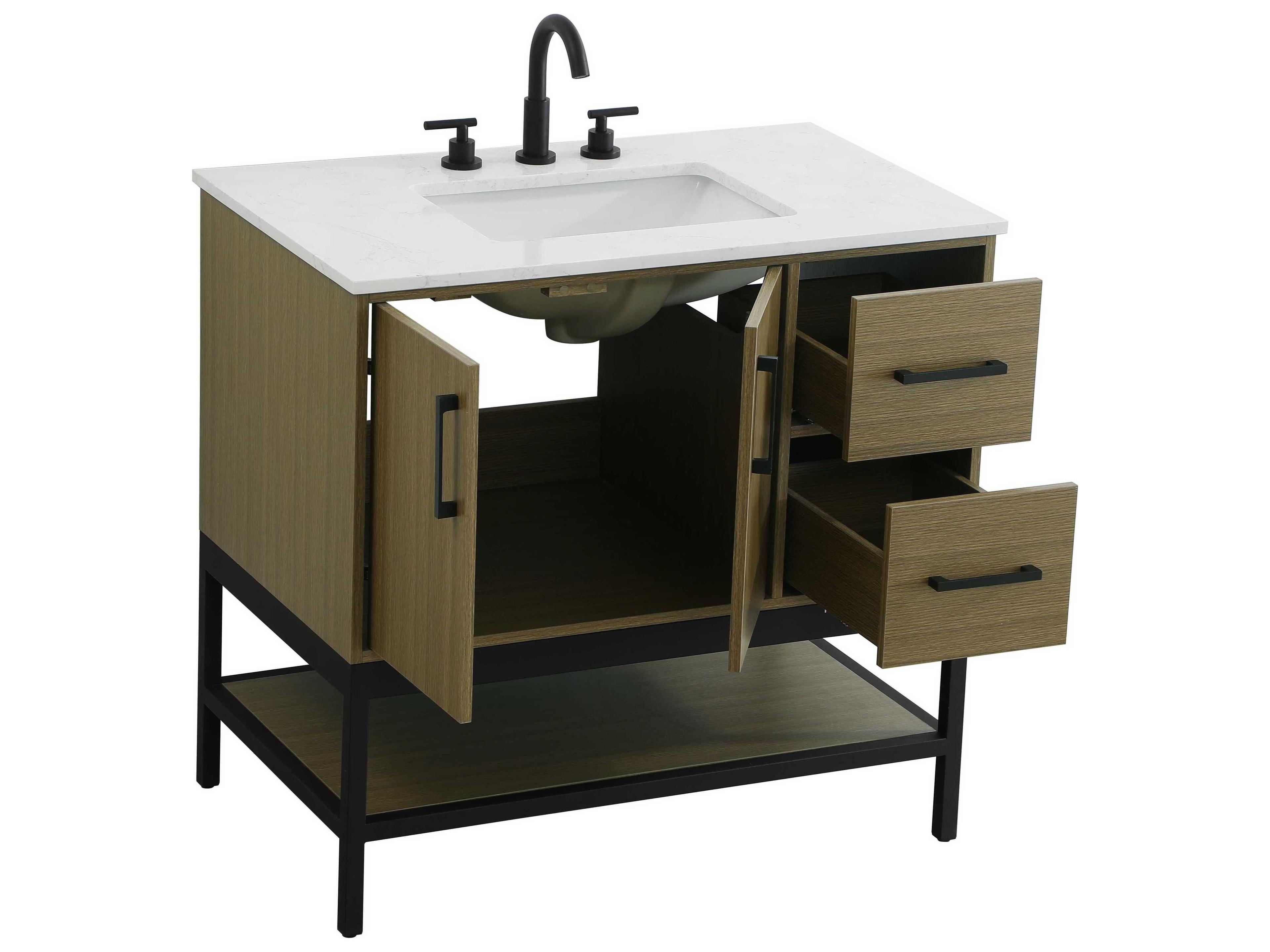 Elegant Lighting Lennox Chestnut Brown 36" Vanity