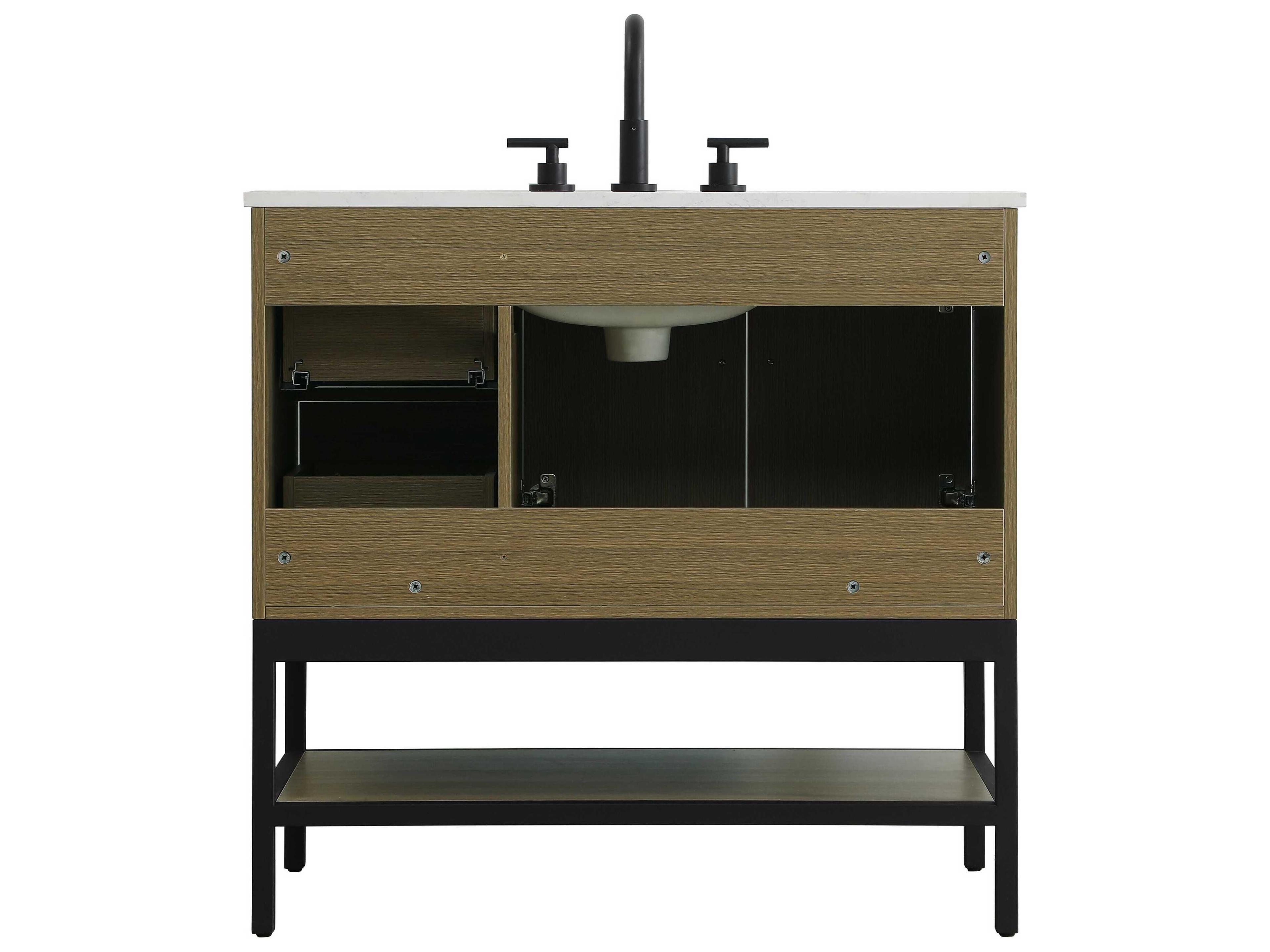 Elegant Lighting Lennox Chestnut Brown 36" Vanity