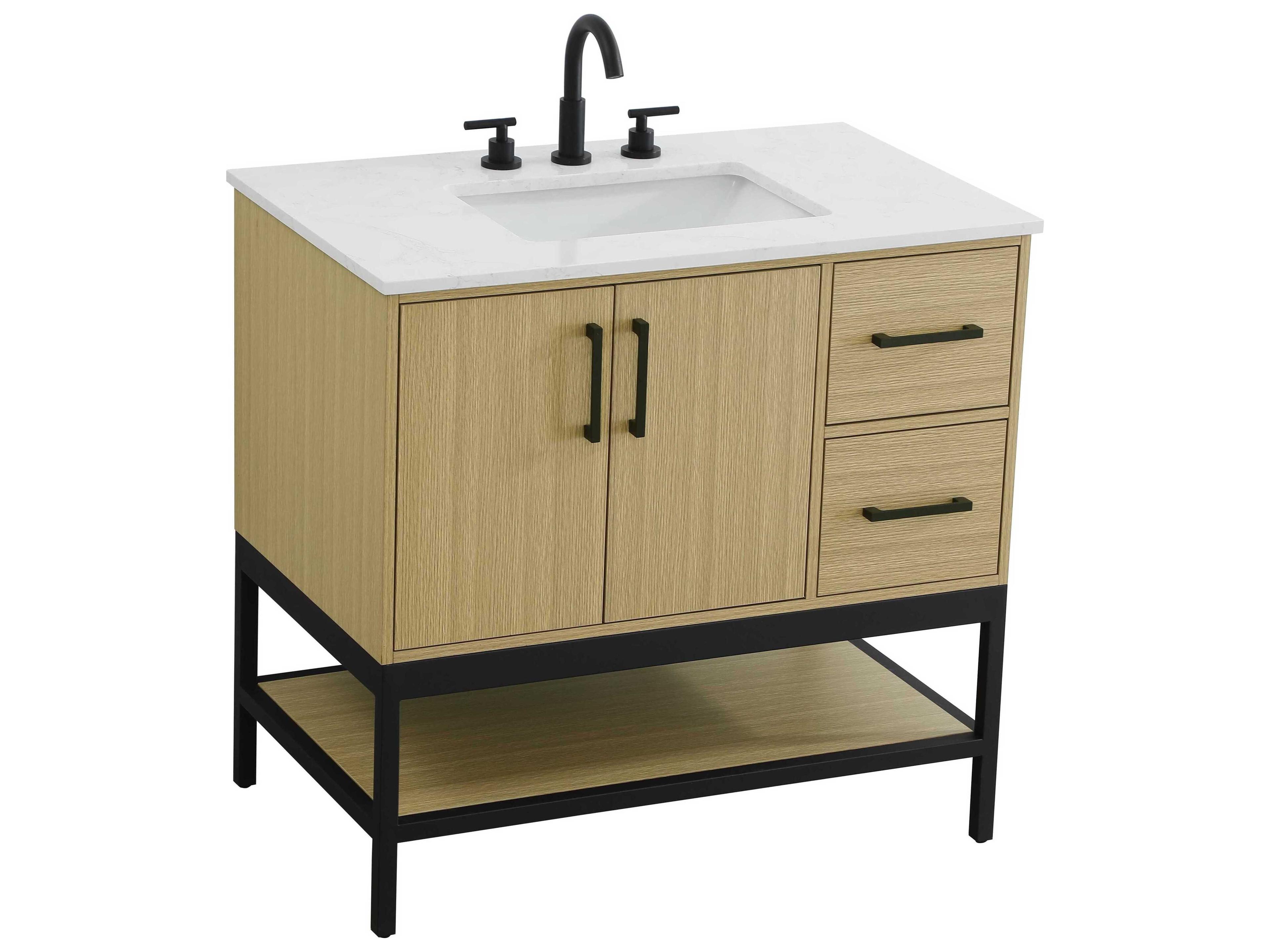 Elegant Lighting Lennox Honey Brown 36" Vanity