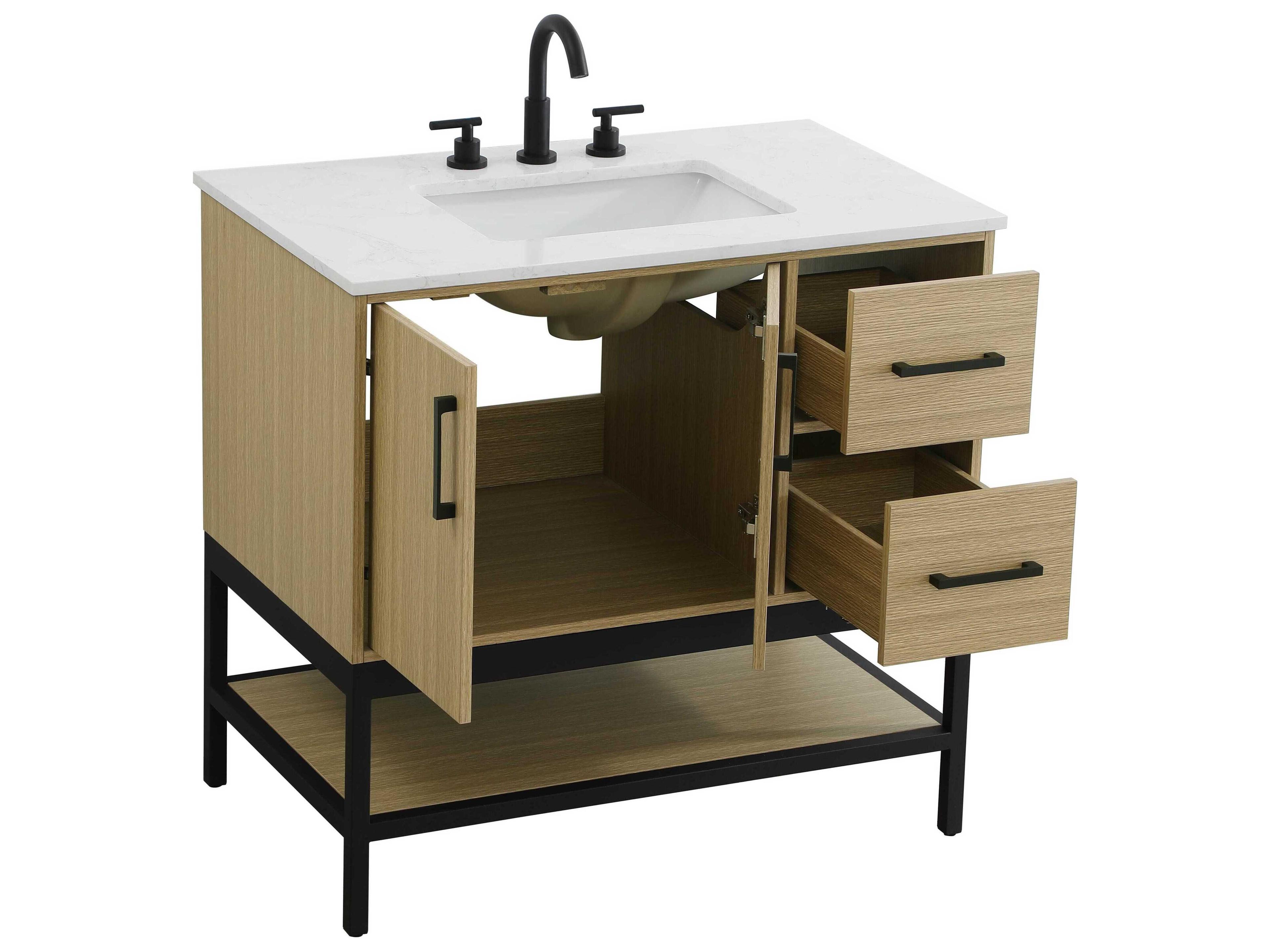 Elegant Lighting Lennox Honey Brown 36" Vanity