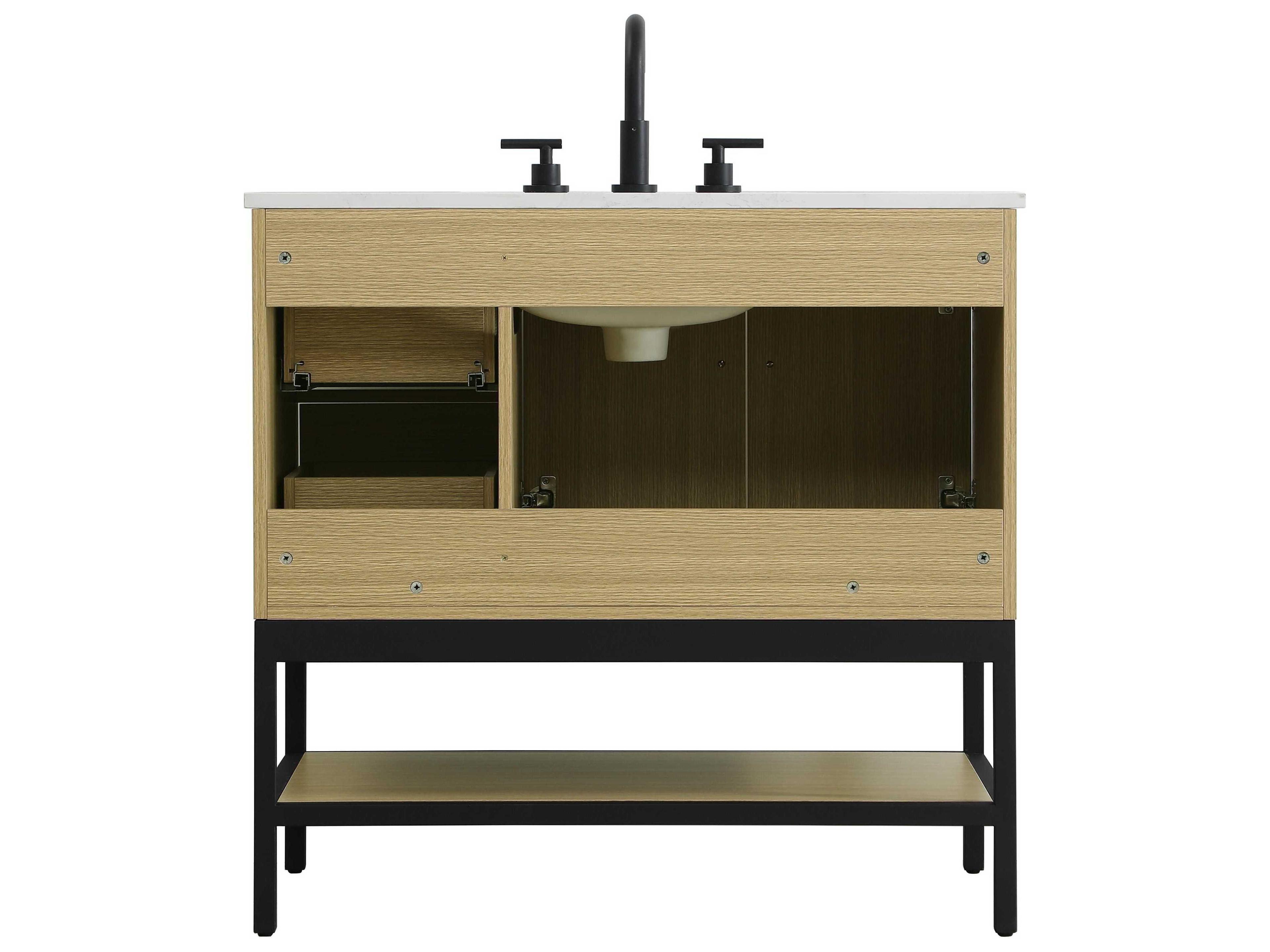 Elegant Lighting Lennox Honey Brown 36" Vanity