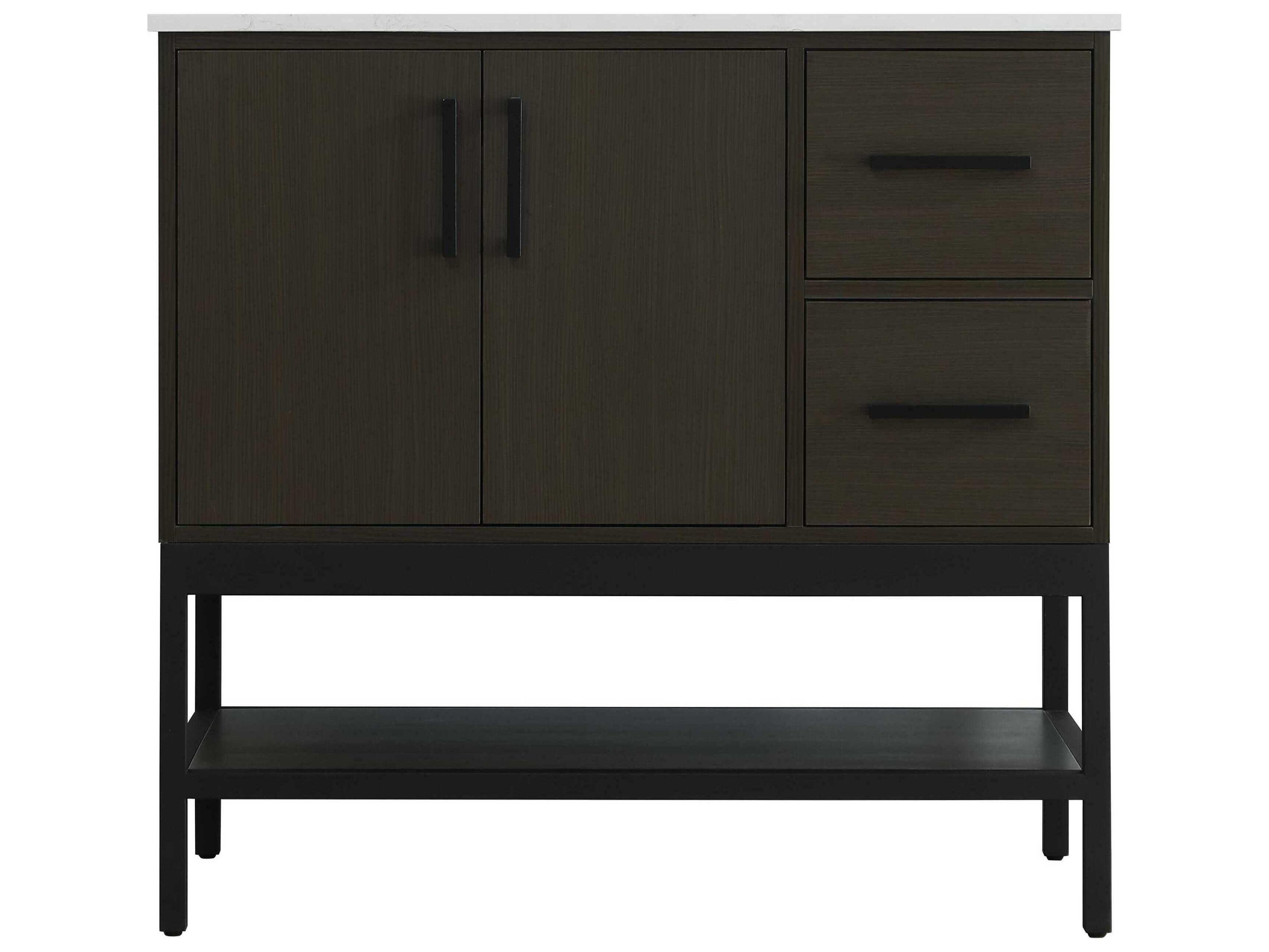 Elegant Lighting Lennox Mocha Brown 36" Vanity