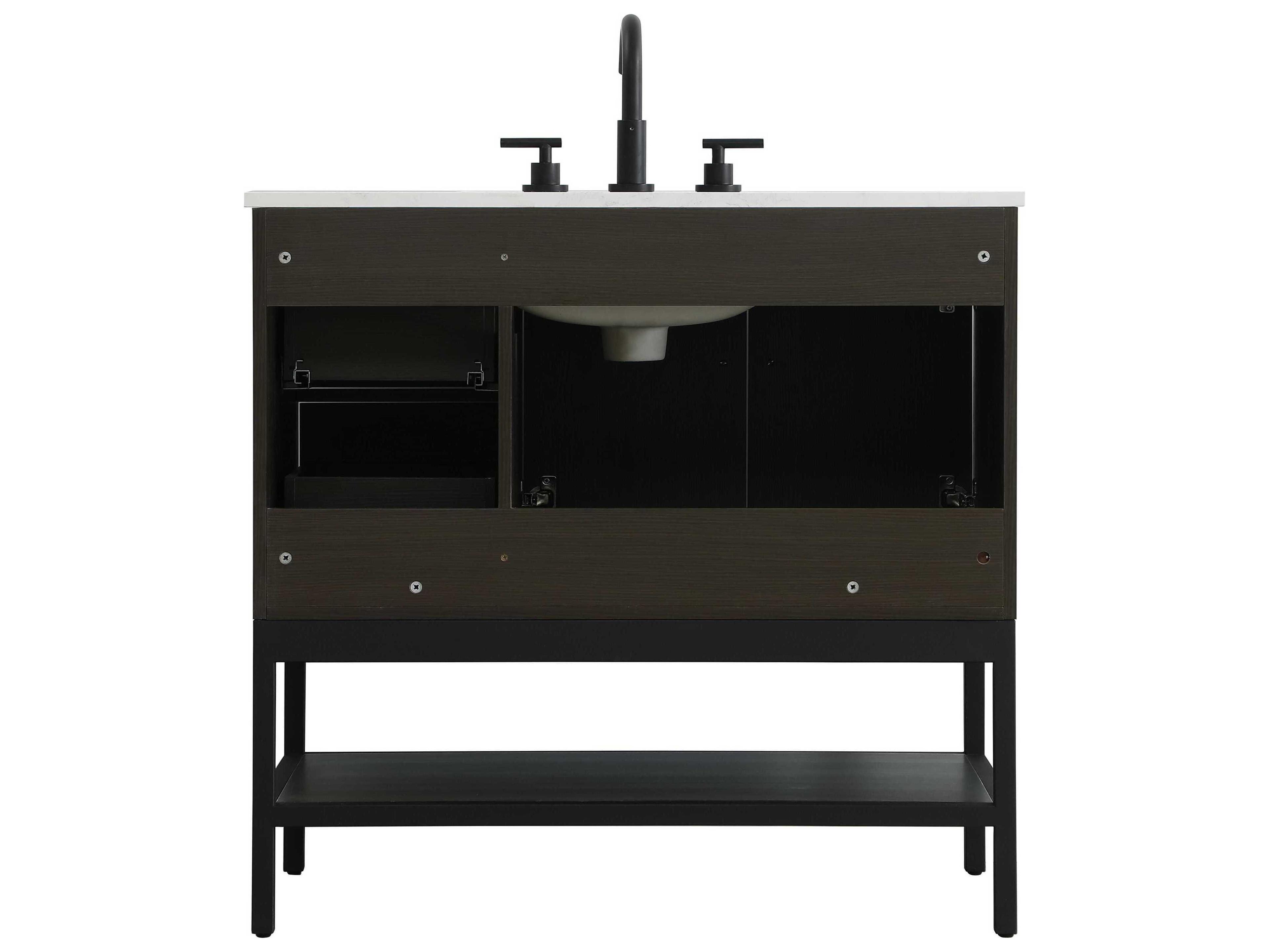 Elegant Lighting Lennox Mocha Brown 36" Vanity