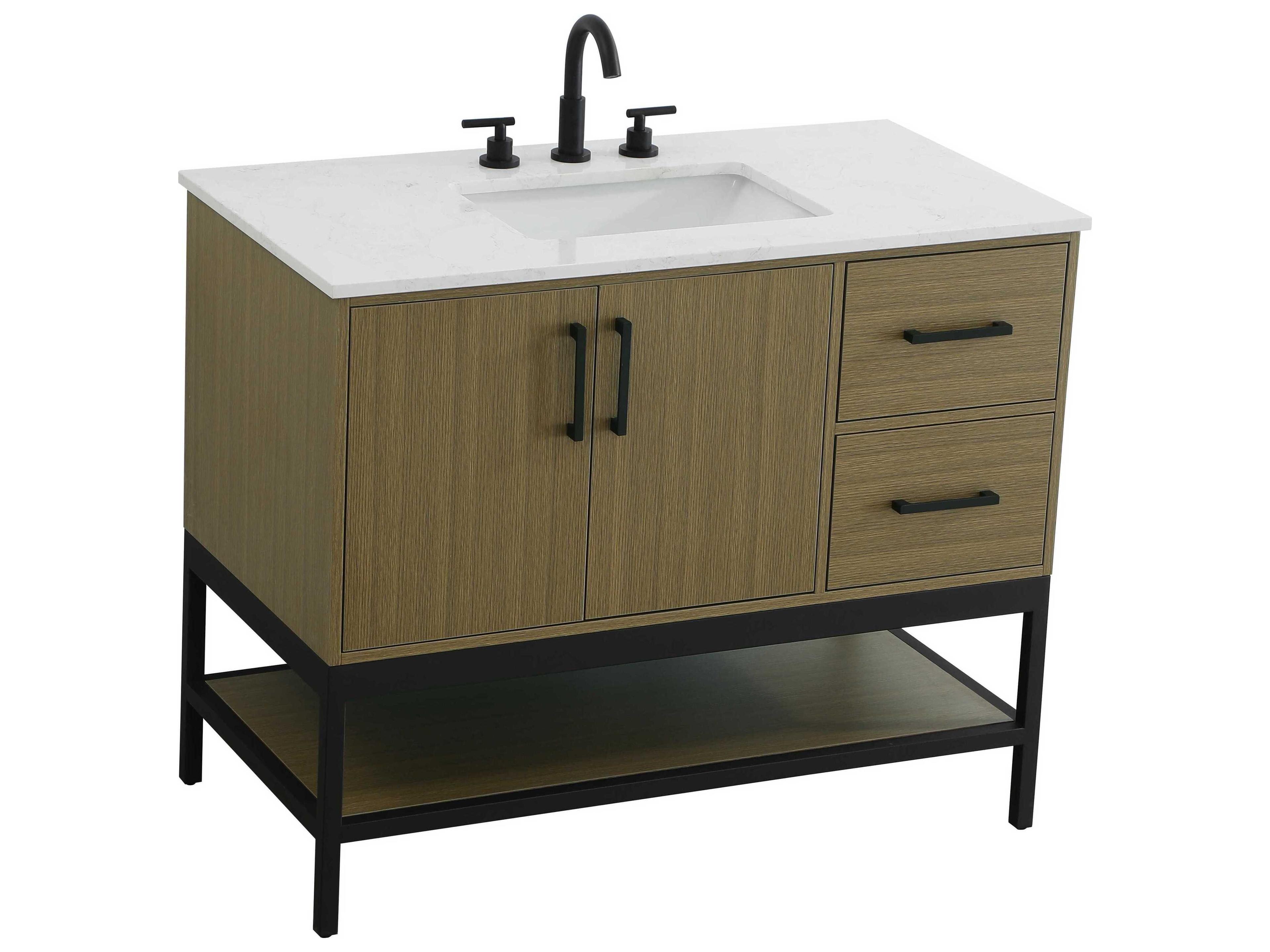 Elegant Lighting Lennox Chestnut Brown 42" Vanity