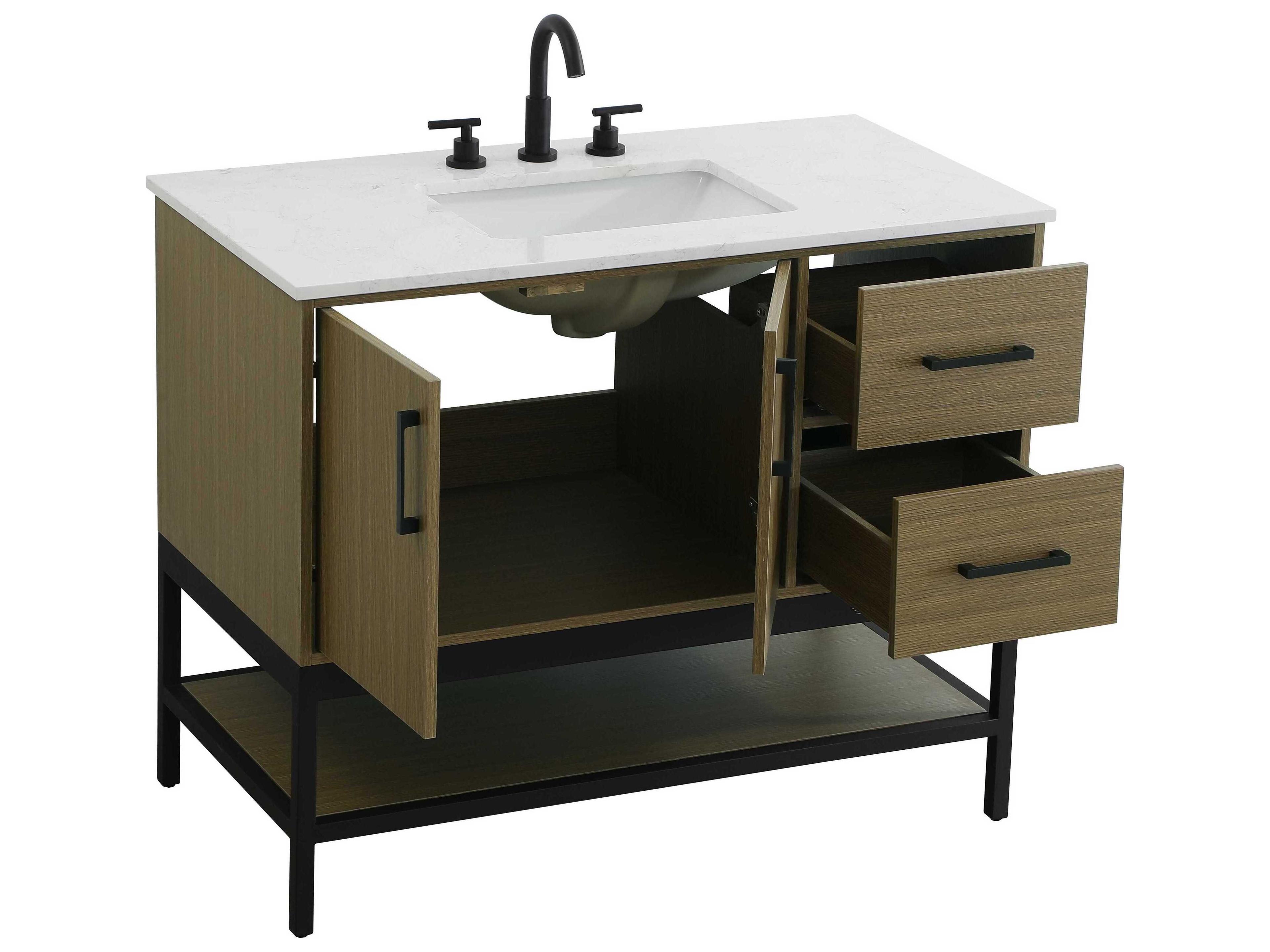 Elegant Lighting Lennox Chestnut Brown 42" Vanity