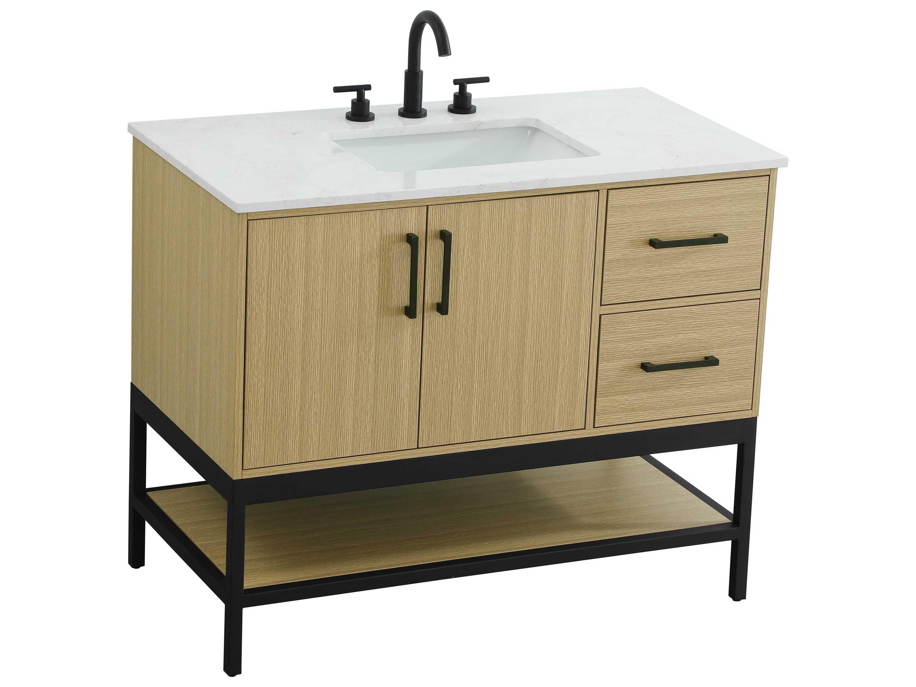 Elegant Lighting Lennox Honey Brown 42" Vanity