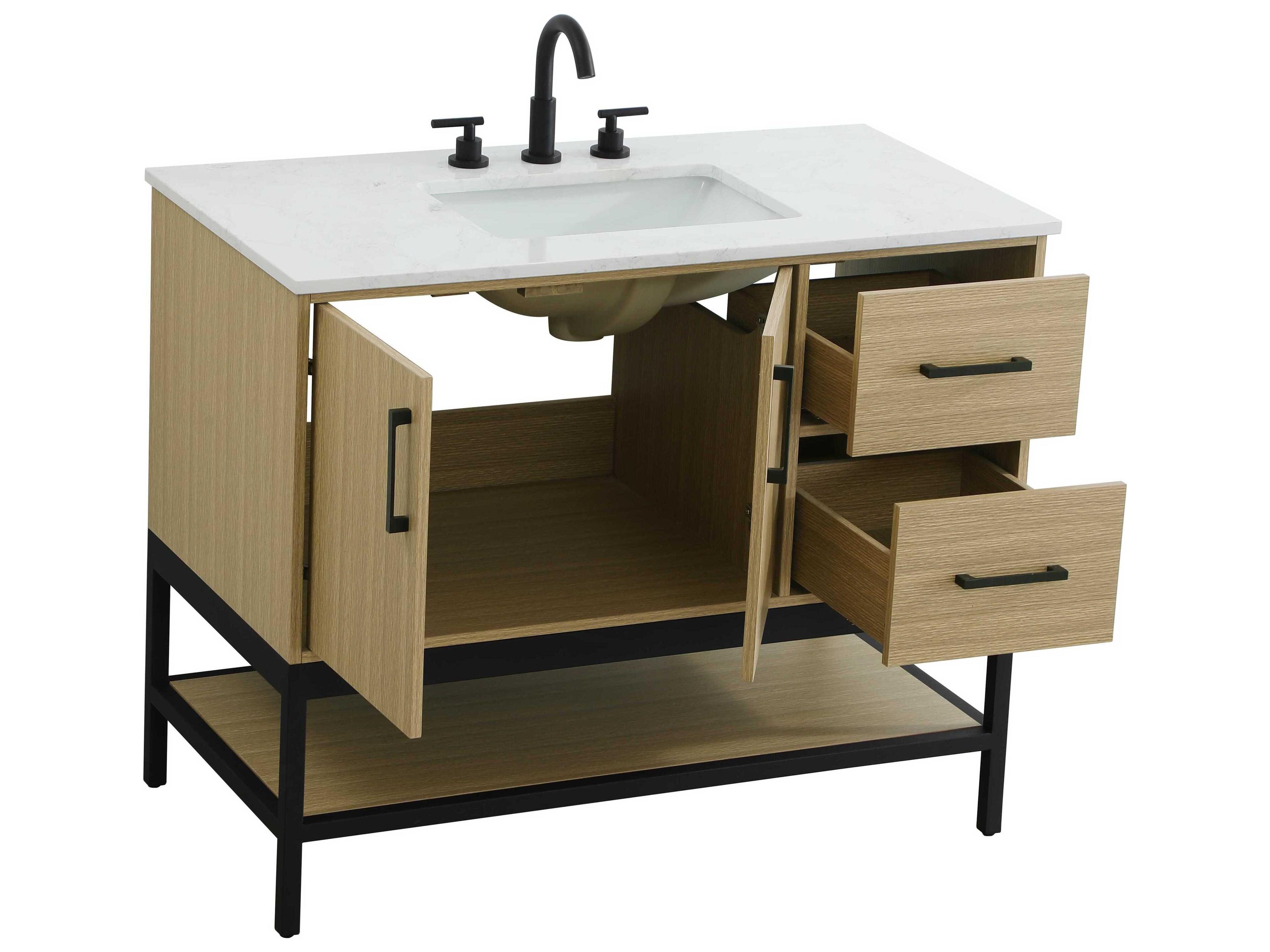 Elegant Lighting Lennox Honey Brown 42" Vanity