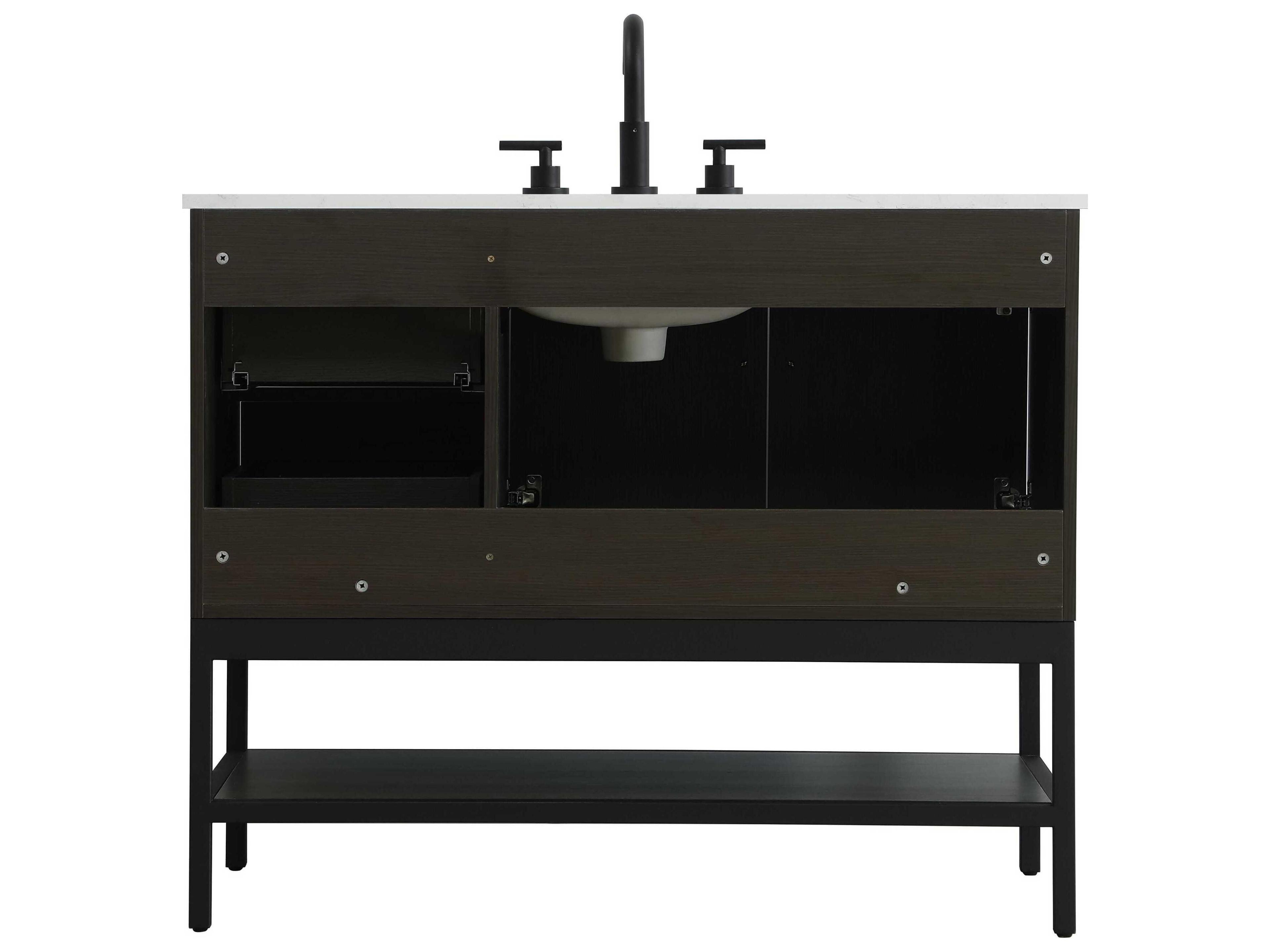 Elegant Lighting Lennox Mocha Brown 42" Vanity