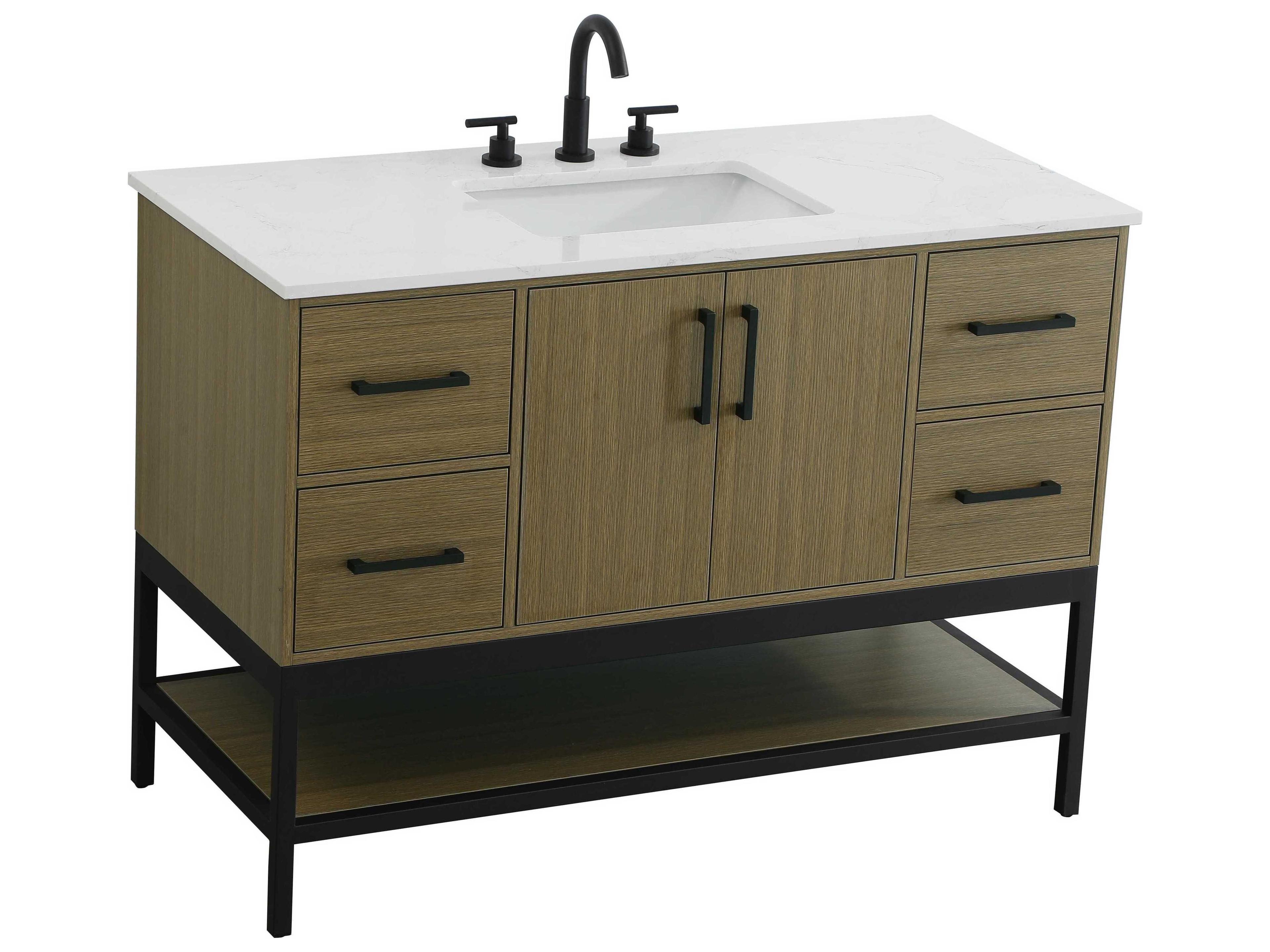 Elegant Lighting Lennox Chestnut Brown 48" Vanity