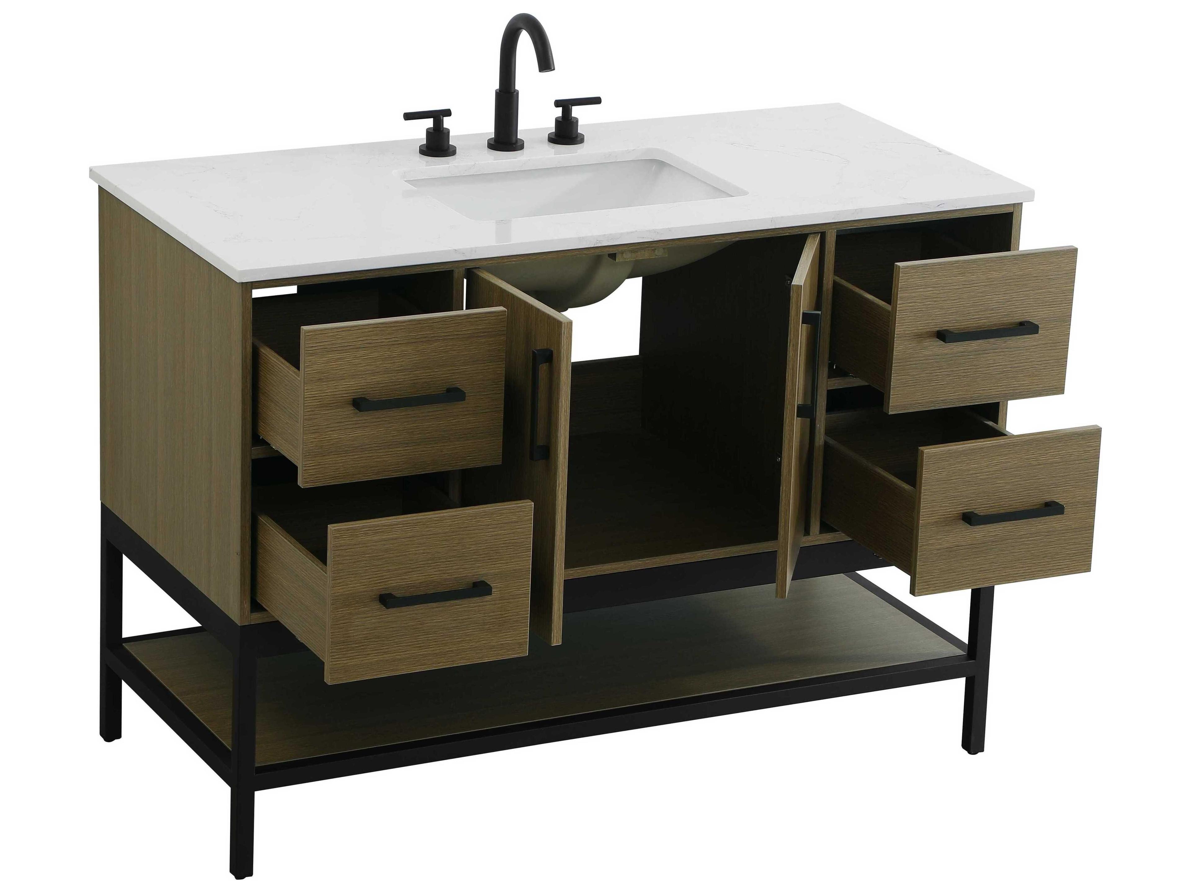 Elegant Lighting Lennox Chestnut Brown 48" Vanity