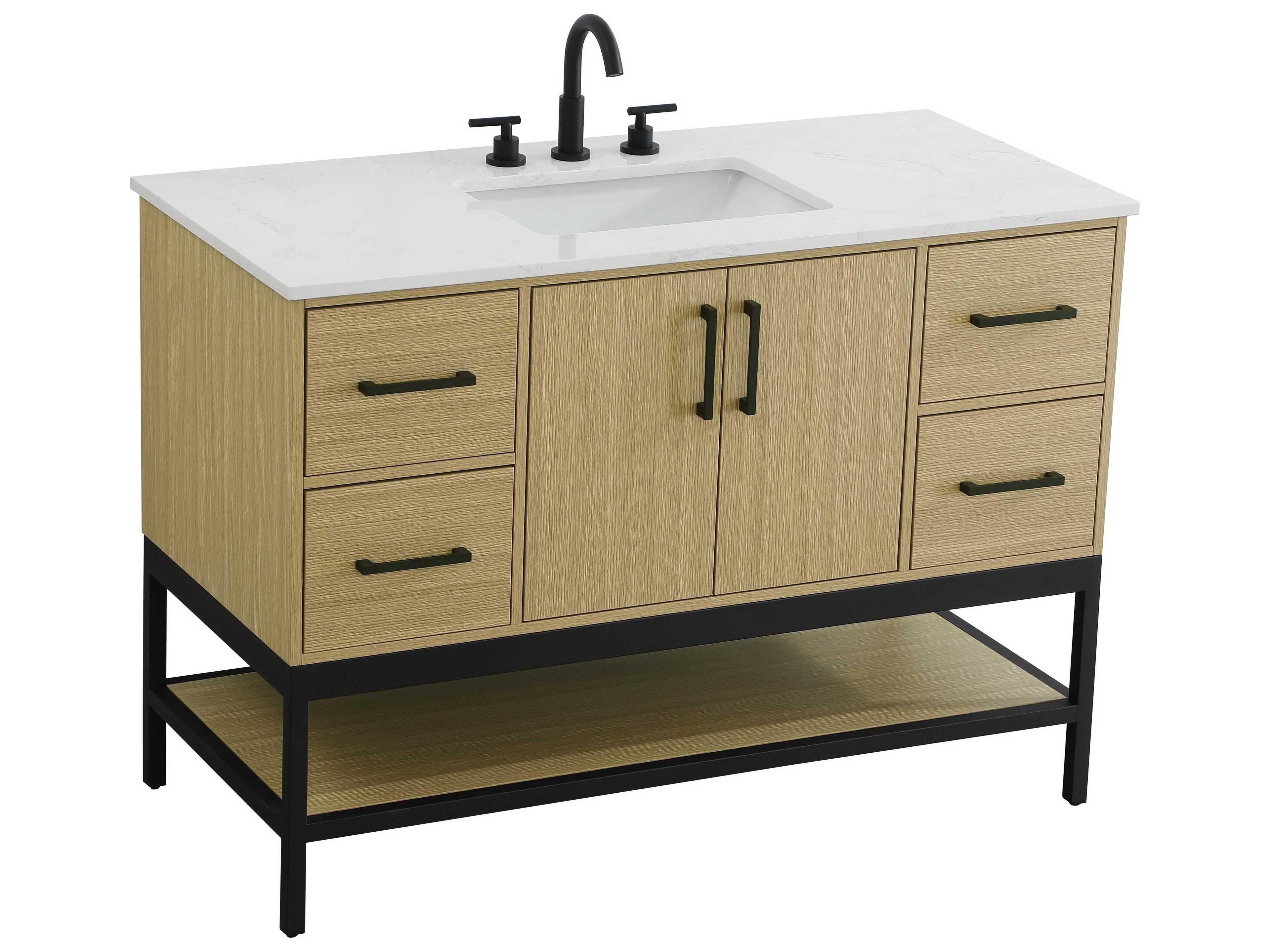 Elegant Lighting Lennox Honey Brown 48" Vanity