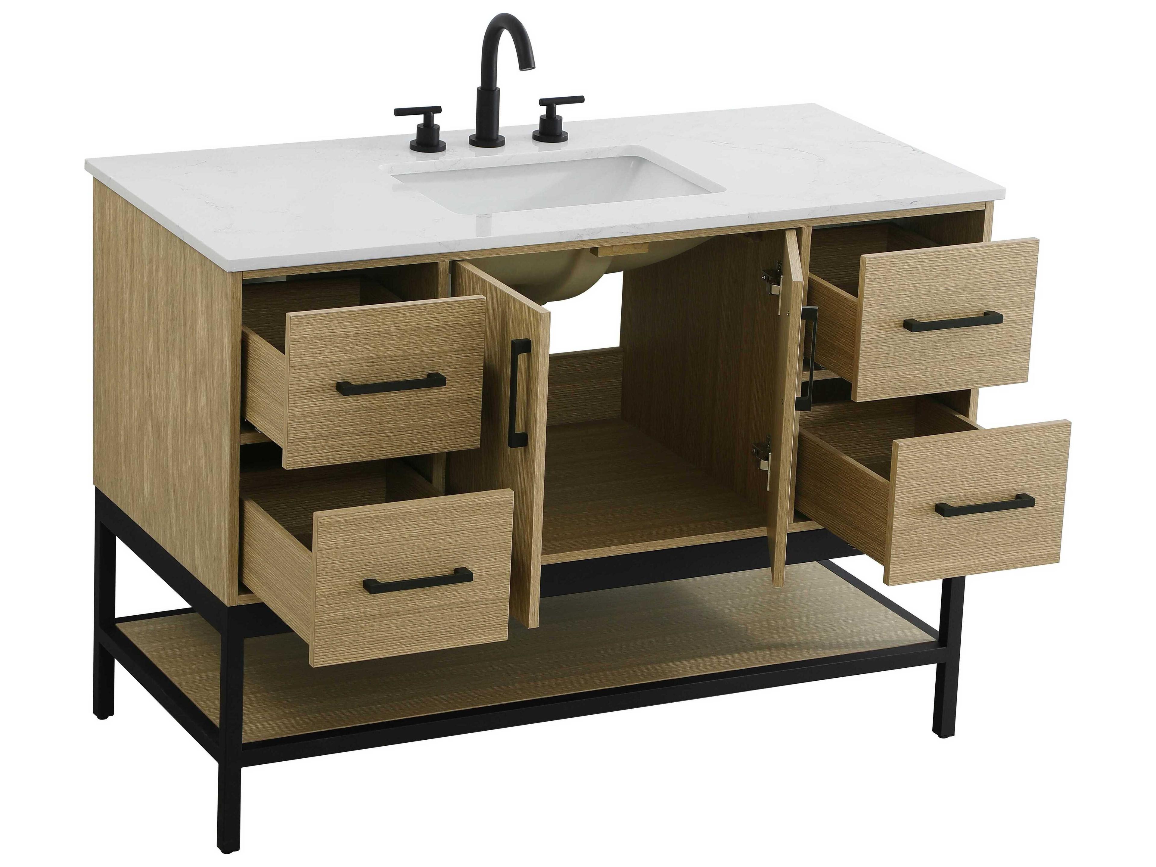 Elegant Lighting Lennox Honey Brown 48" Vanity