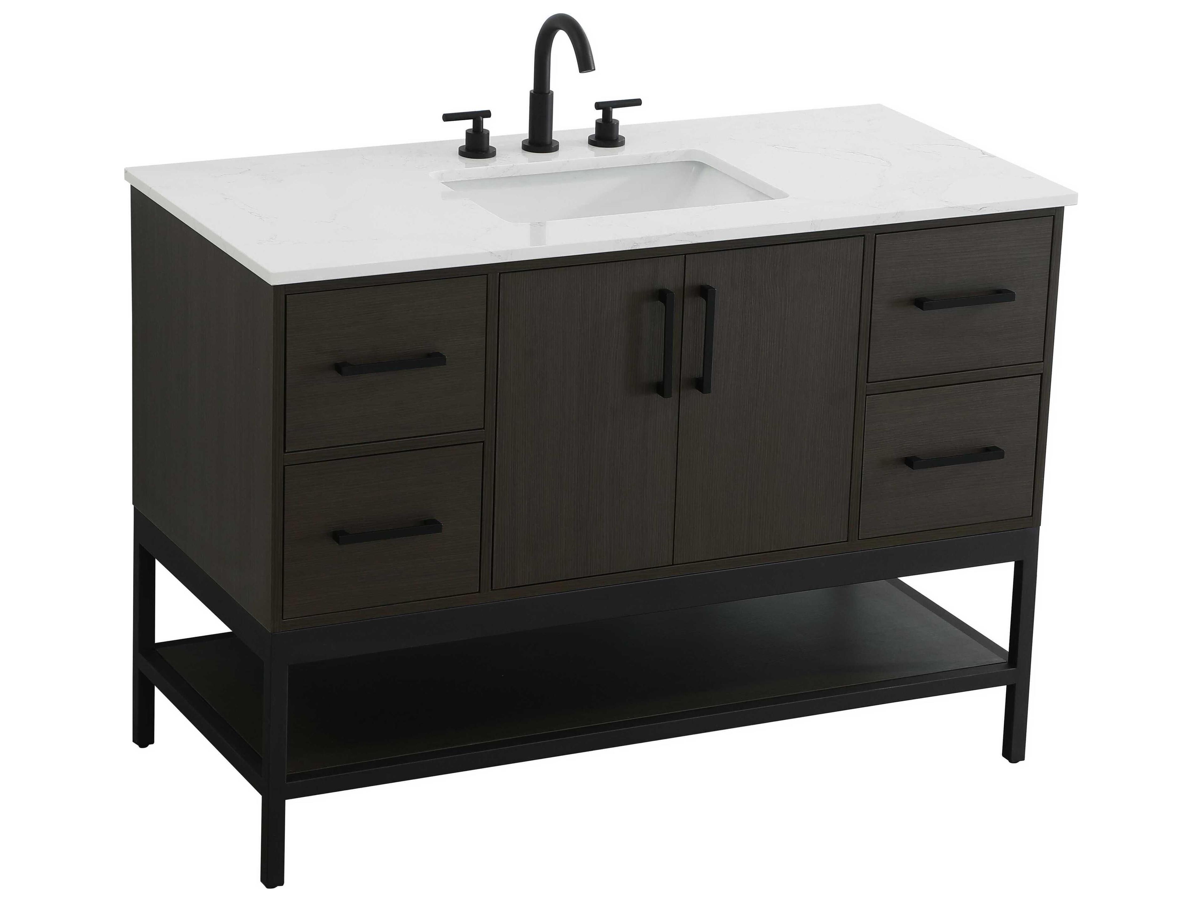 Elegant Lighting Lennox Mocha Brown 48" Vanity