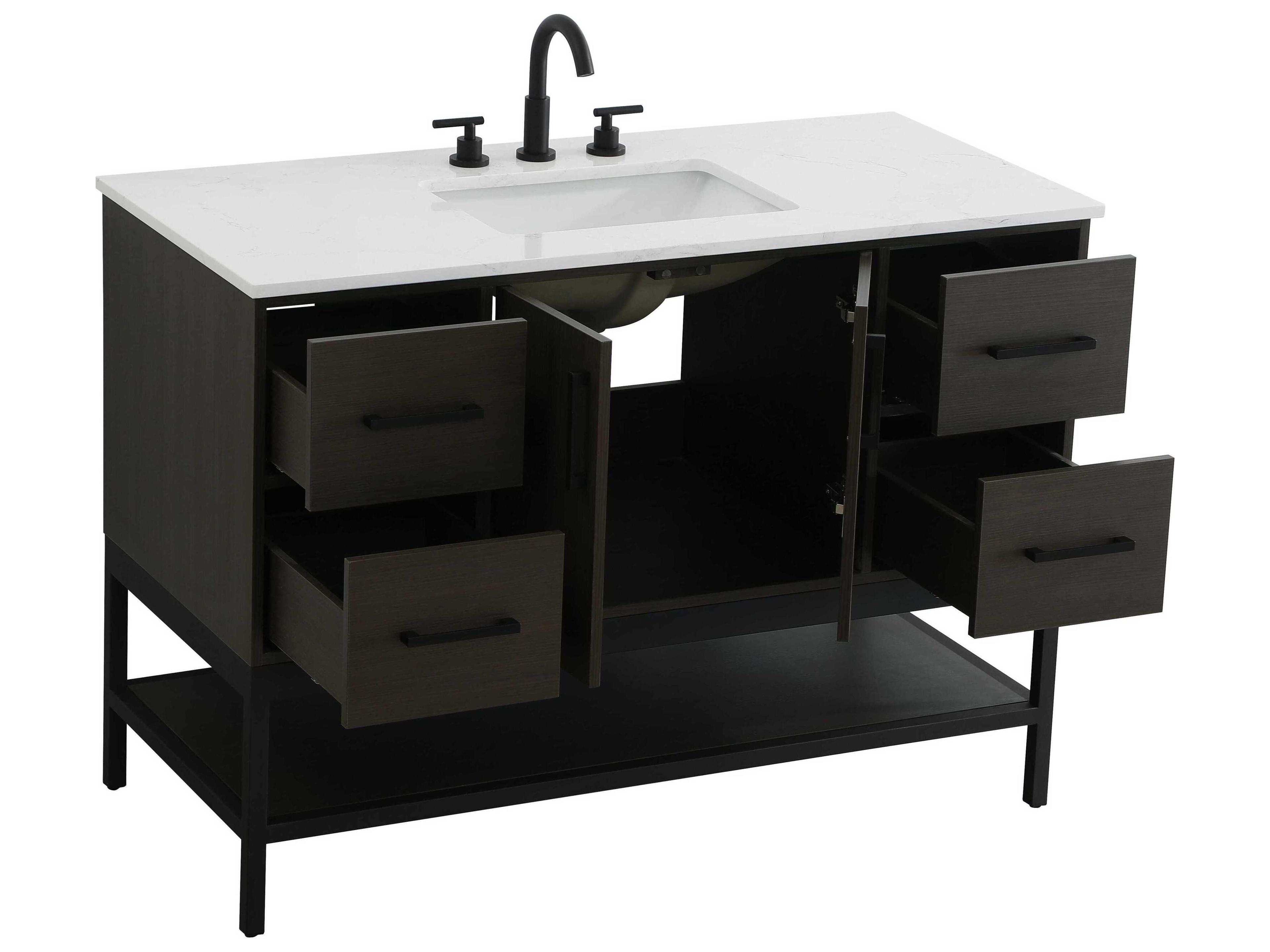 Elegant Lighting Lennox Mocha Brown 48" Vanity