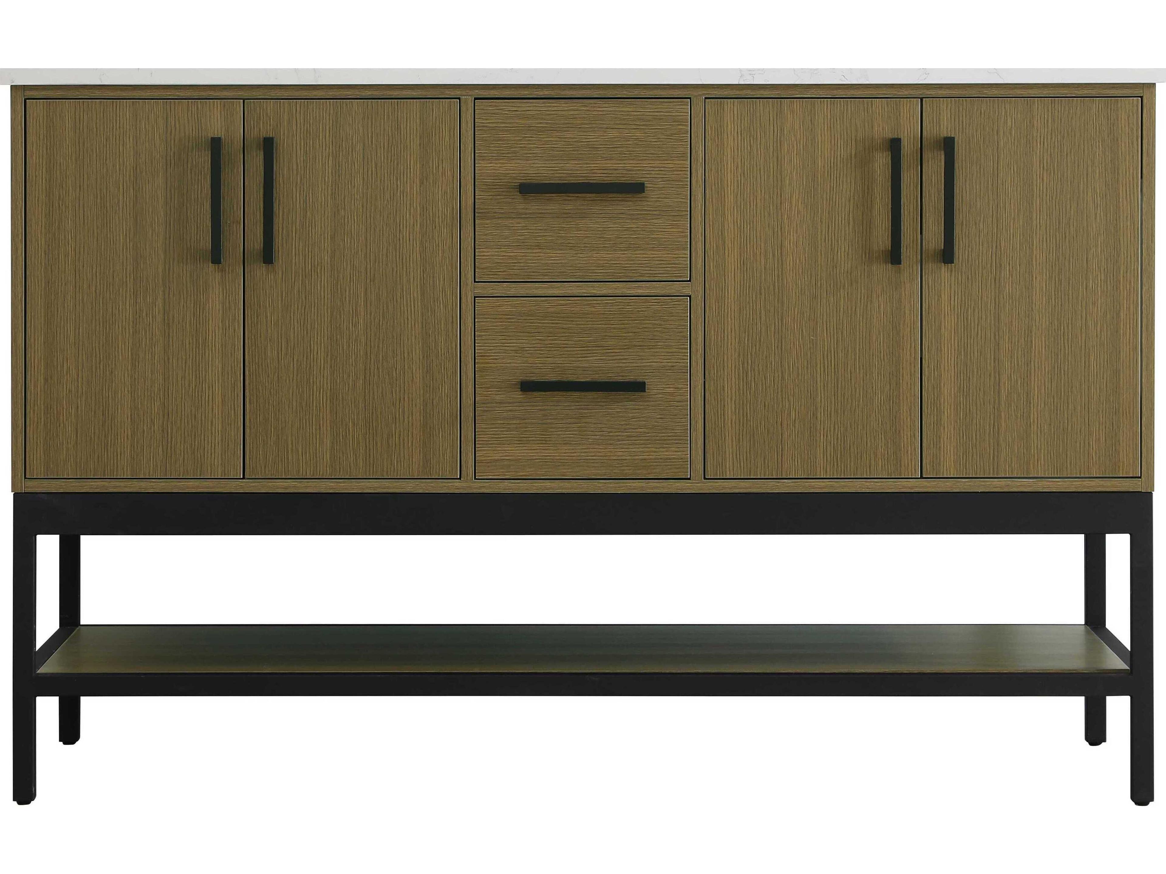 Elegant Lighting Lennox Chestnut Brown 54" Vanity