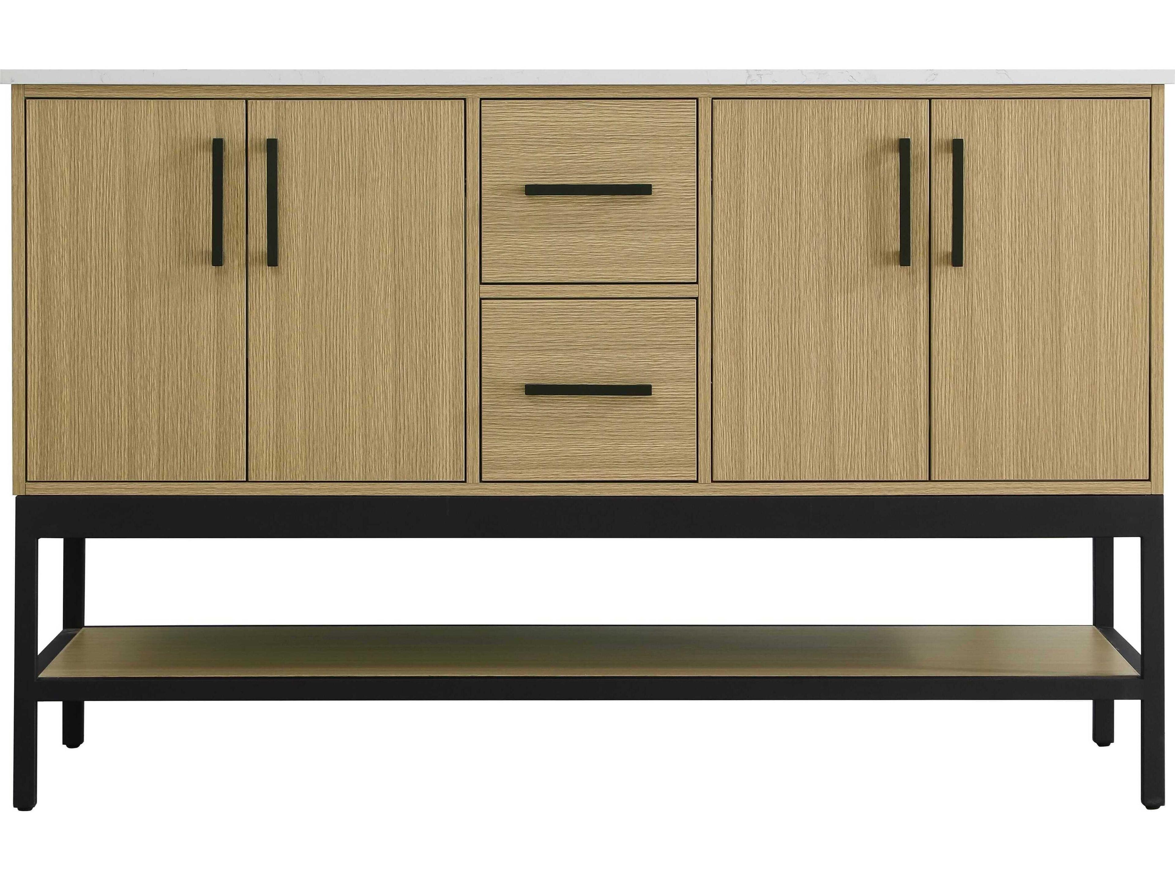 Elegant Lighting Lennox Honey Brown 54" Vanity