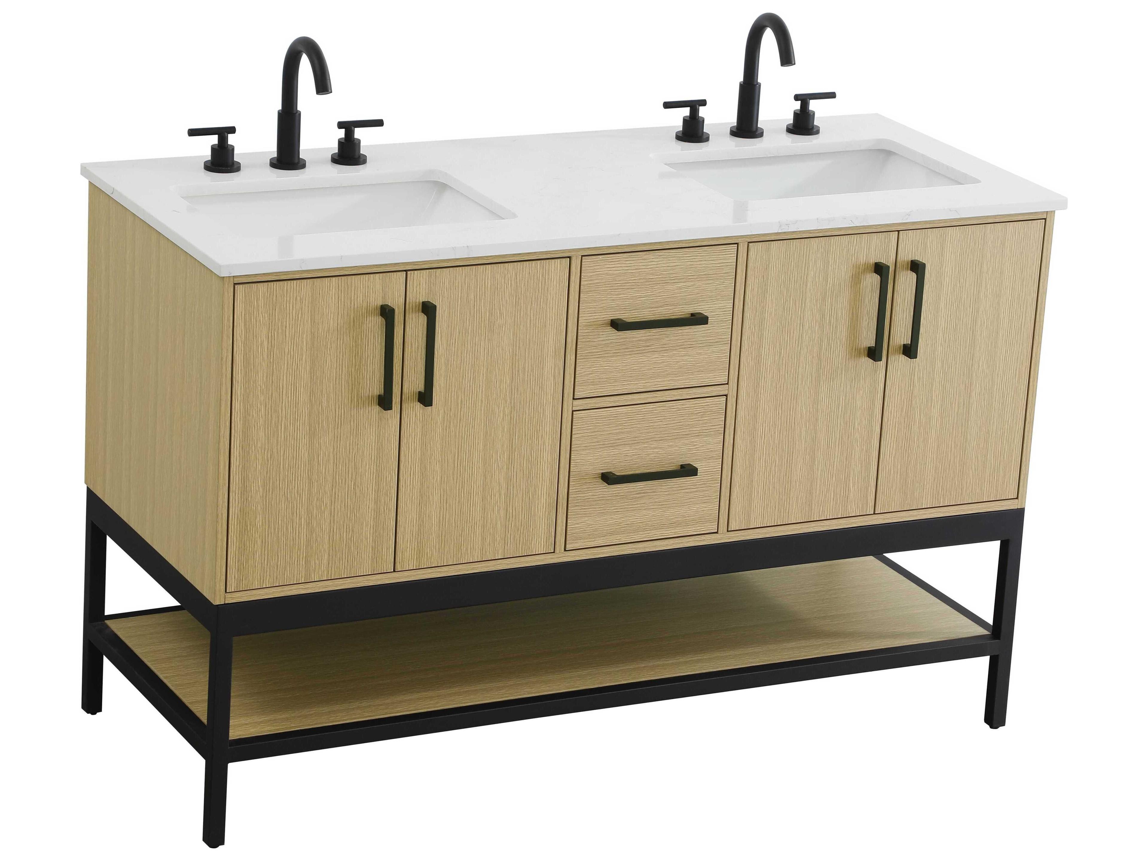 Elegant Lighting Lennox Honey Brown 54" Vanity