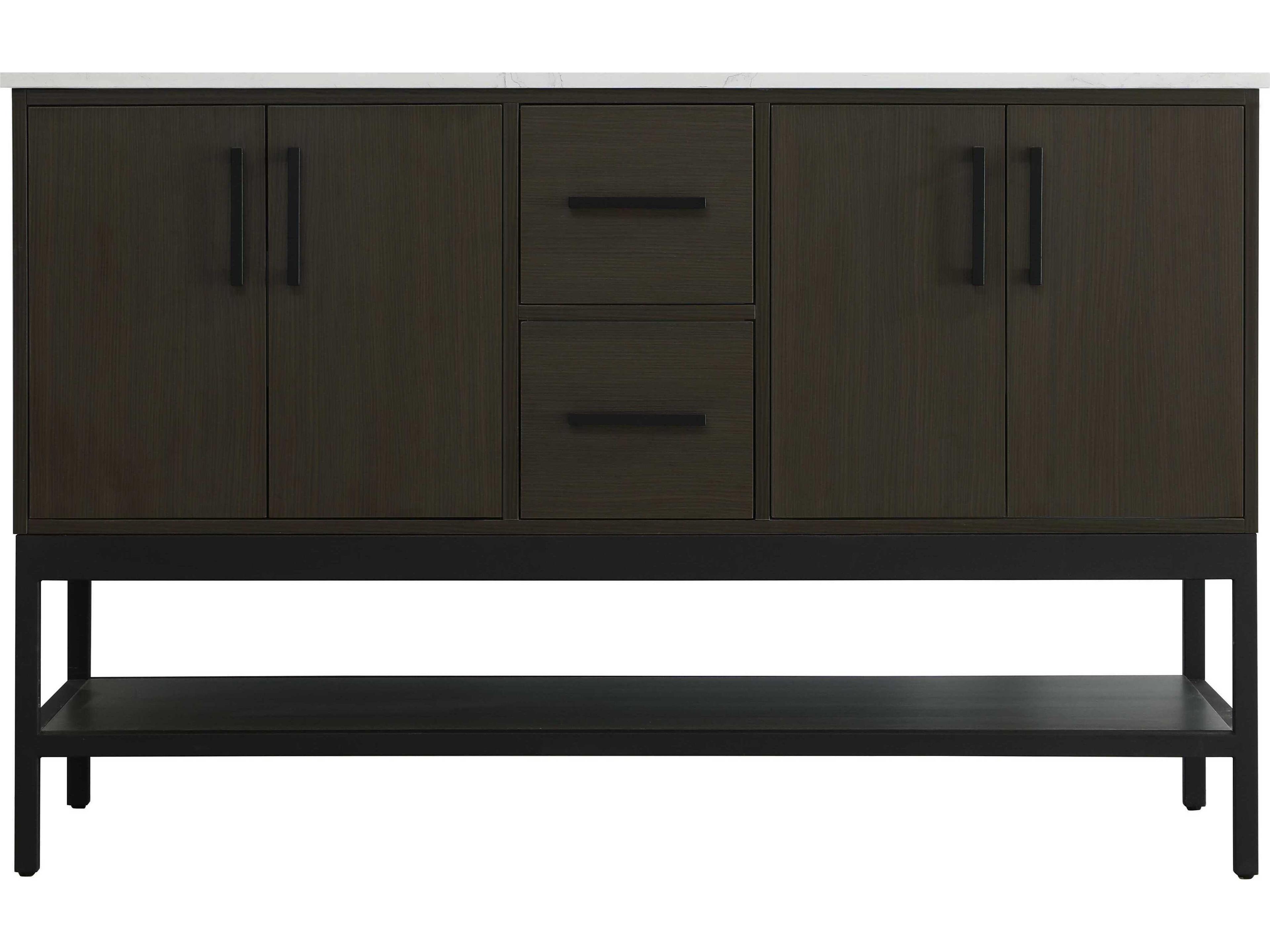 Elegant Lighting Lennox Mocha Brown 54" Vanity