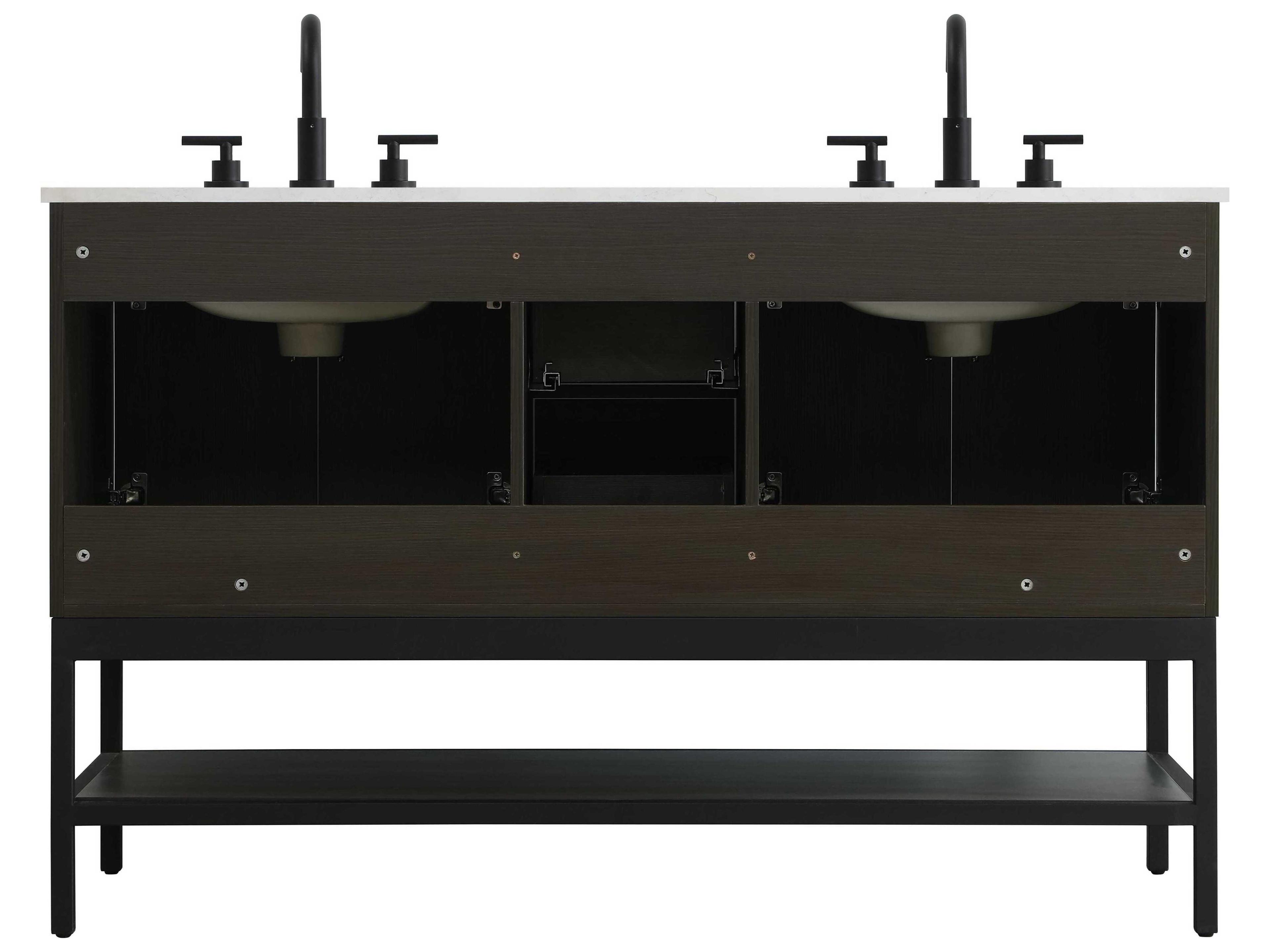 Elegant Lighting Lennox Mocha Brown 54" Vanity