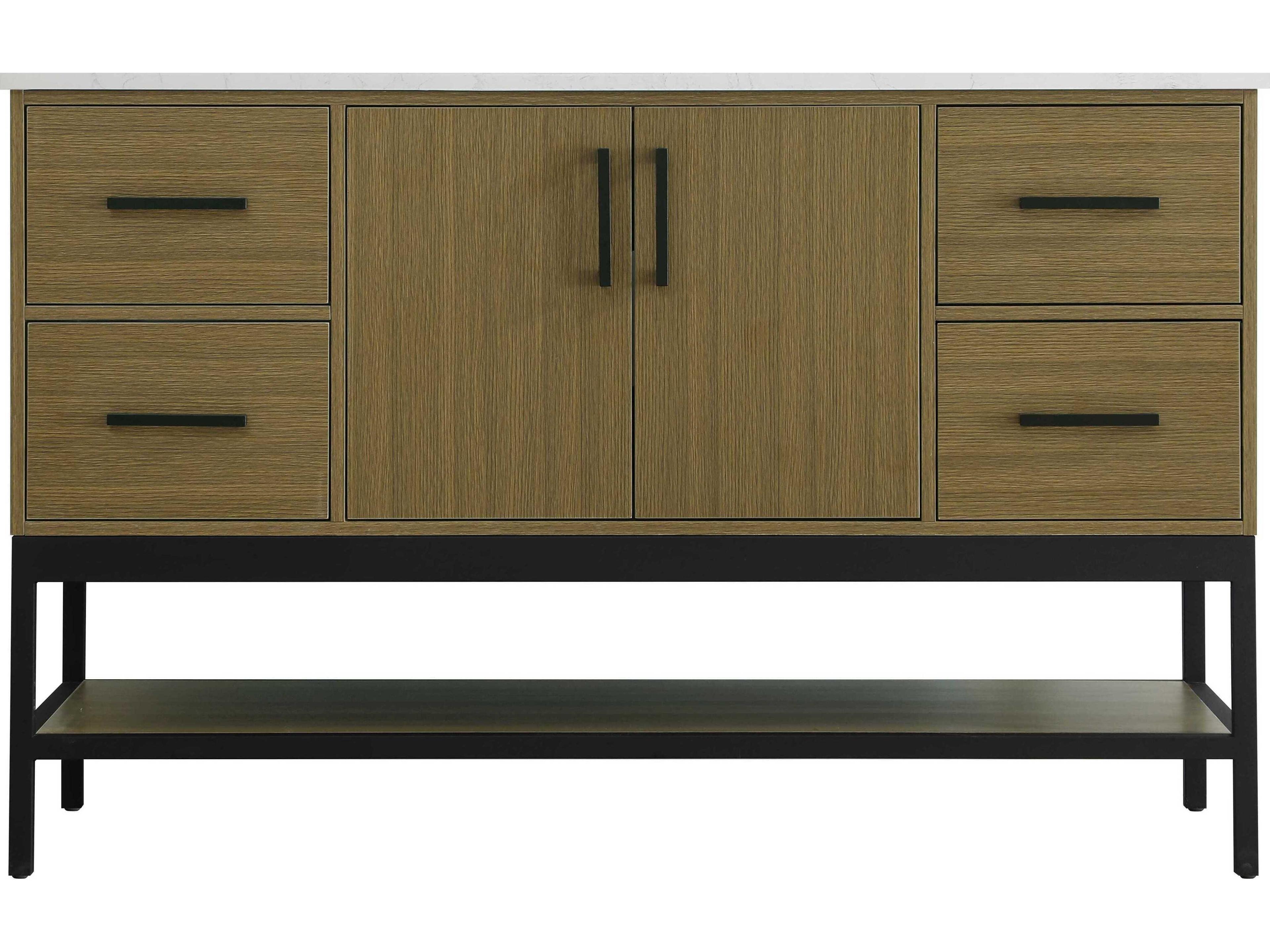 Elegant Lighting Lennox Chestnut Brown 54" Vanity