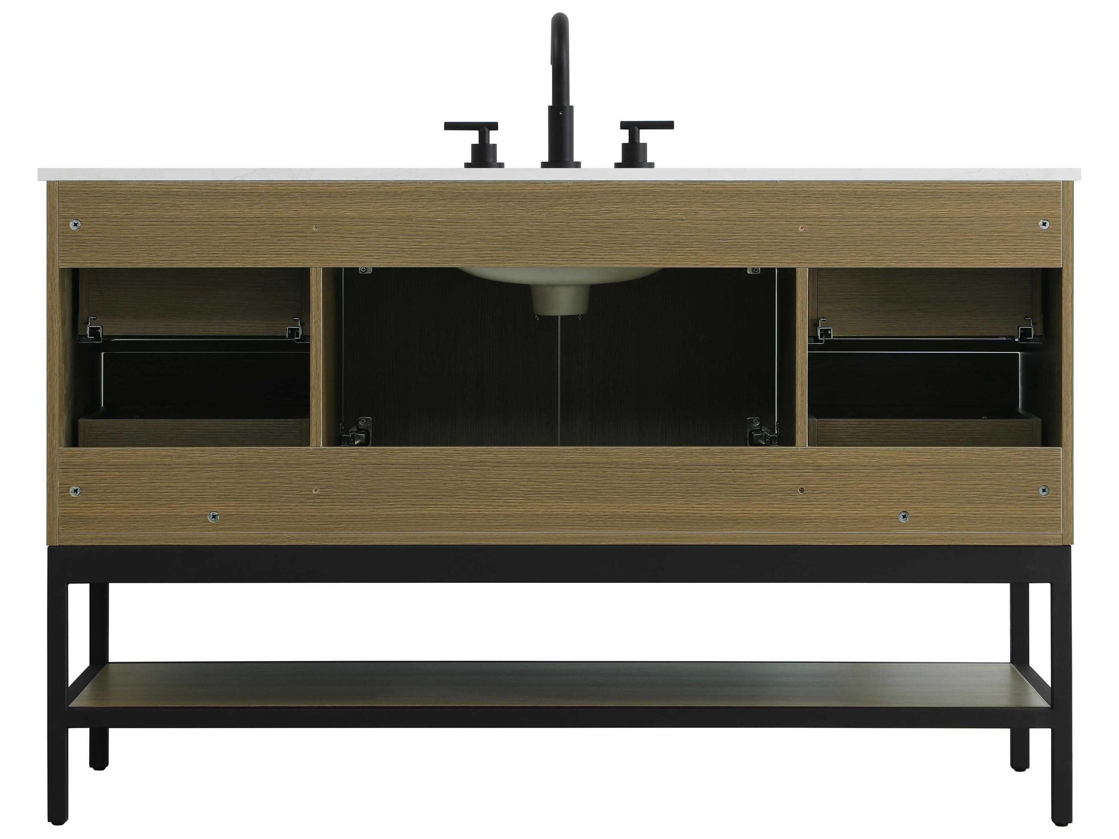 Elegant Lighting Lennox Chestnut Brown 54" Vanity