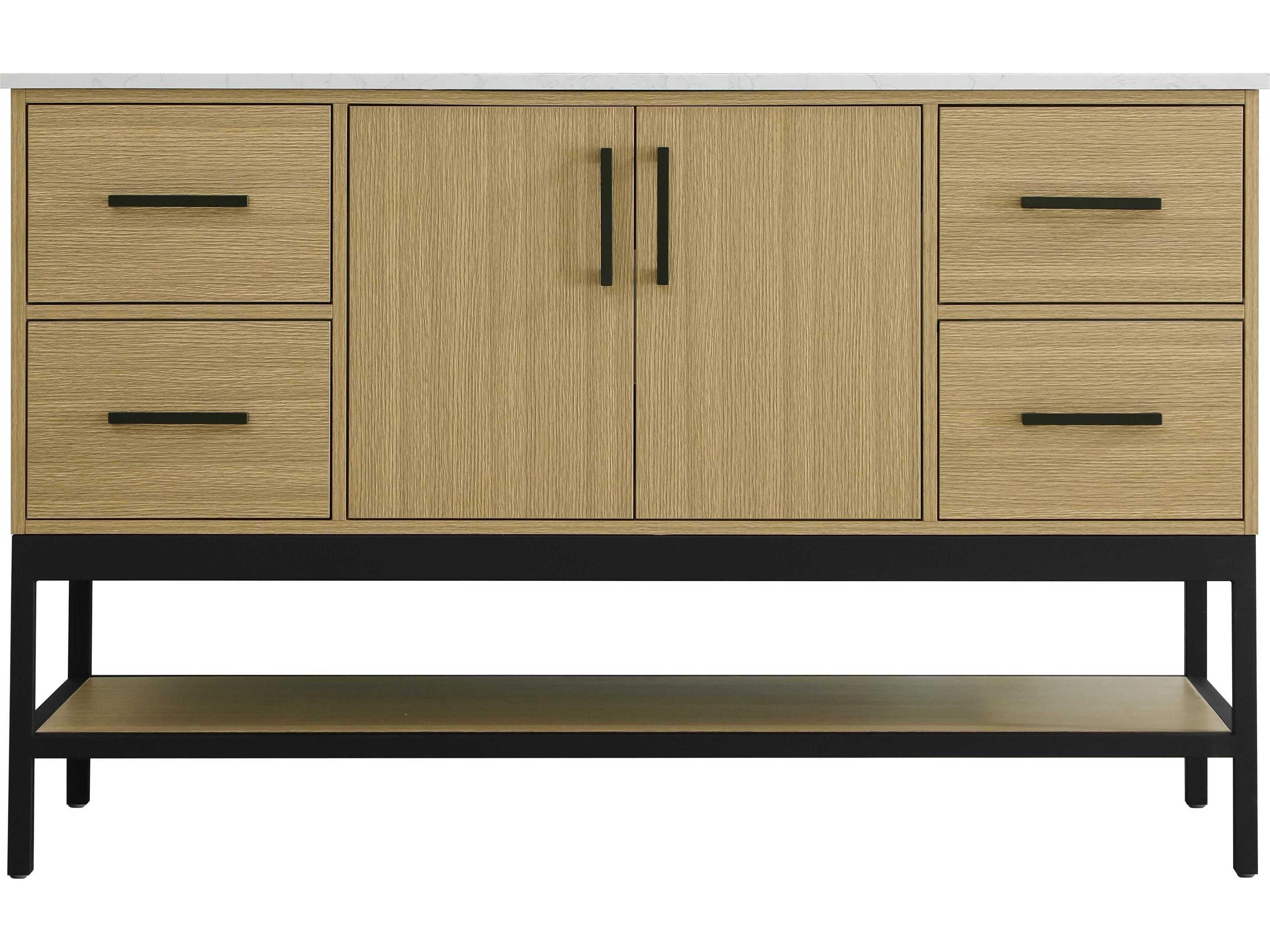 Elegant Lighting Lennox Honey Brown 54" Vanity