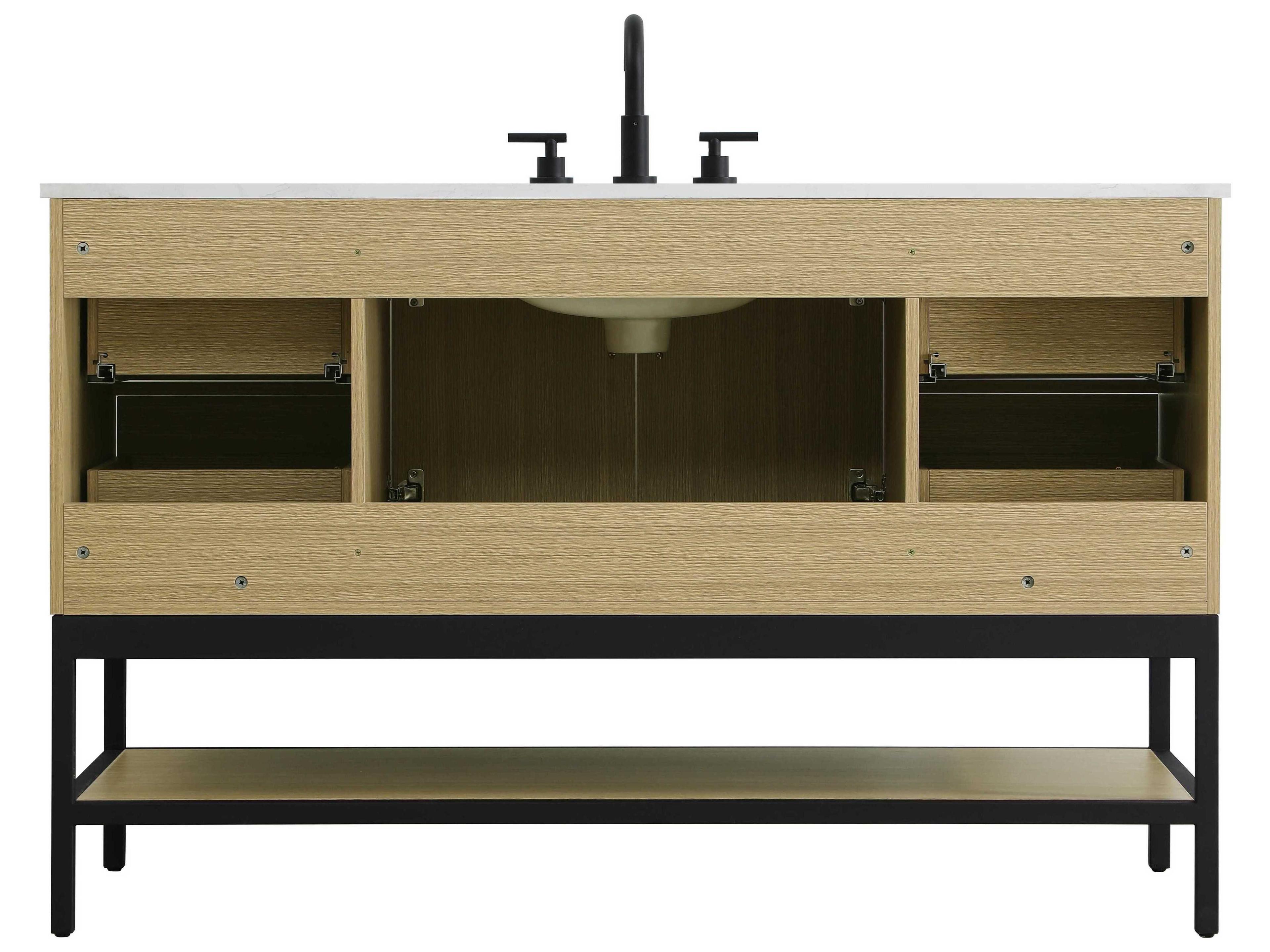 Elegant Lighting Lennox Honey Brown 54" Vanity