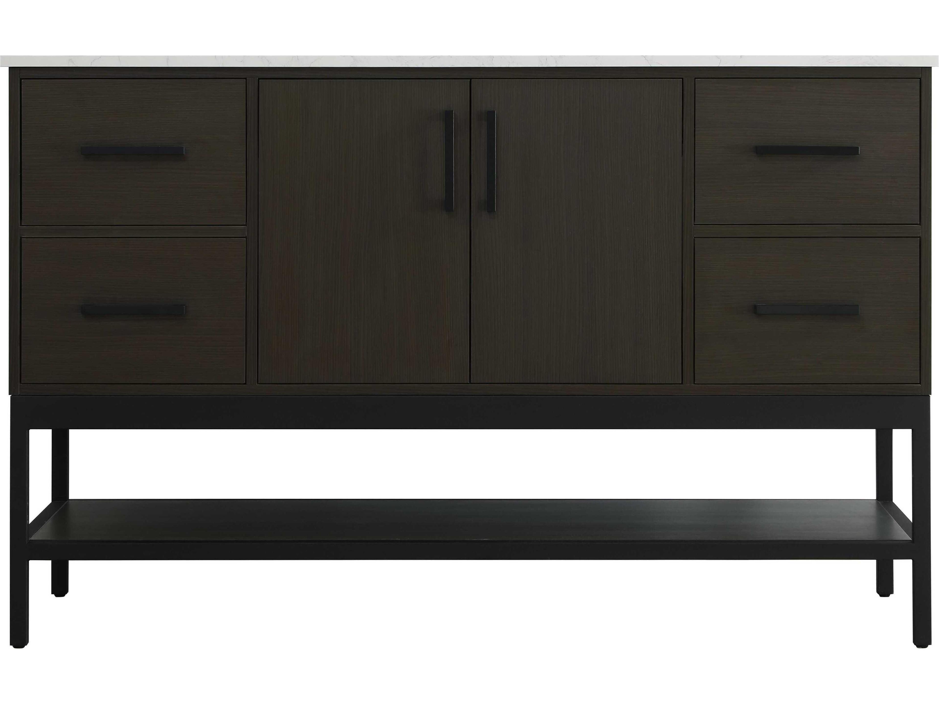 Elegant Lighting Lennox Mocha Brown 54" Vanity