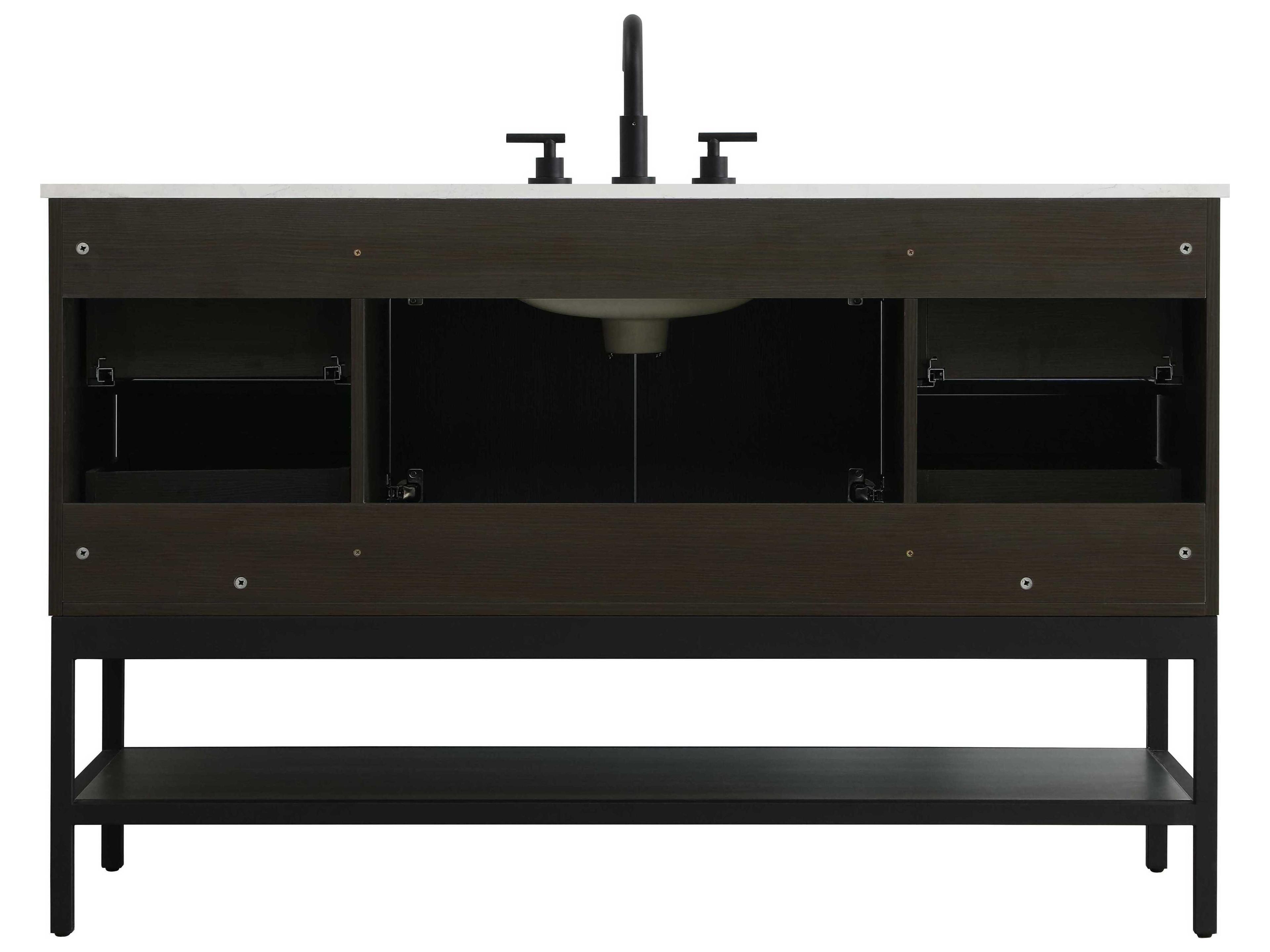 Elegant Lighting Lennox Mocha Brown 54" Vanity