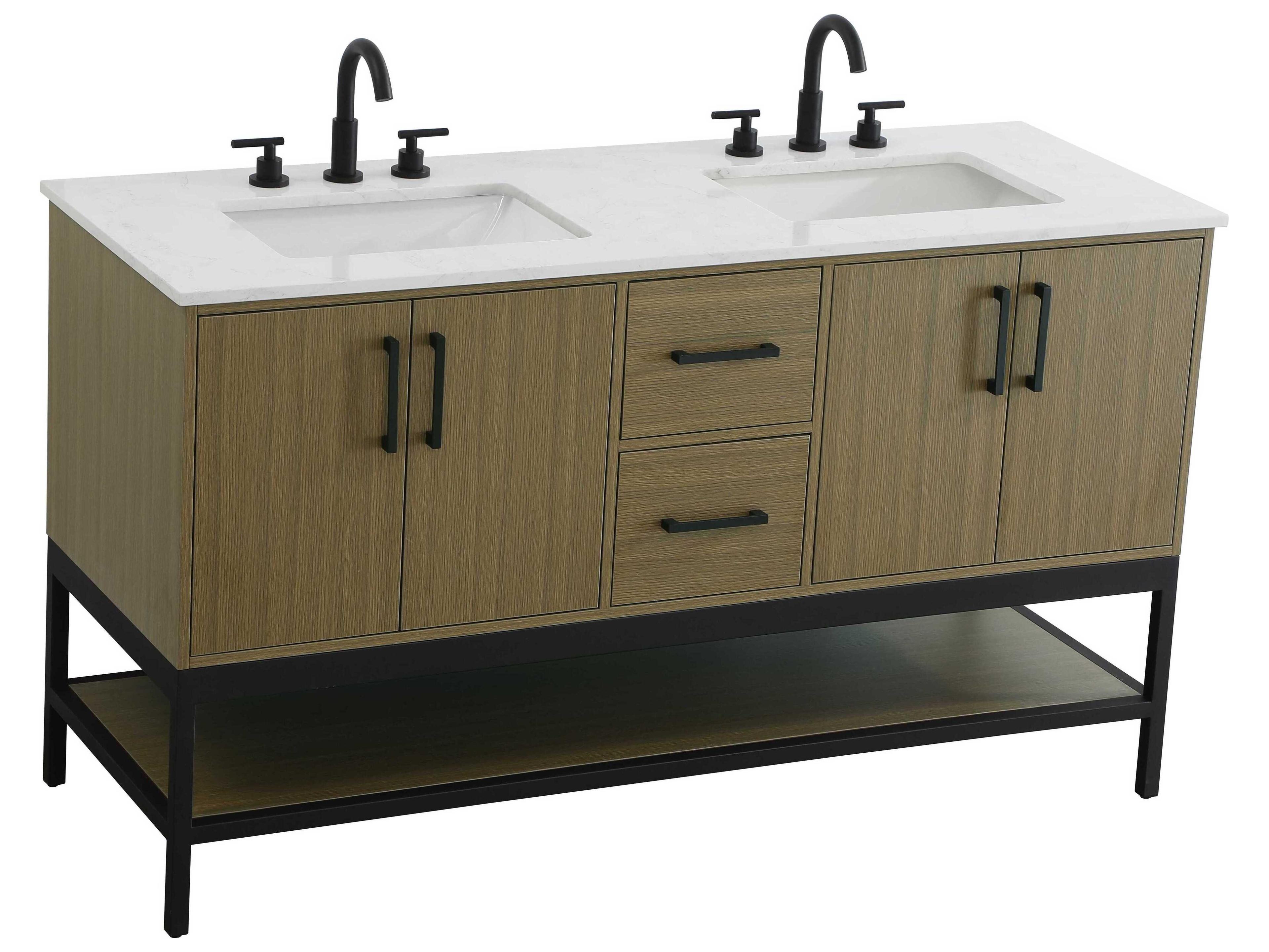 Elegant Lighting Lennox Chestnut Brown 60" Vanity