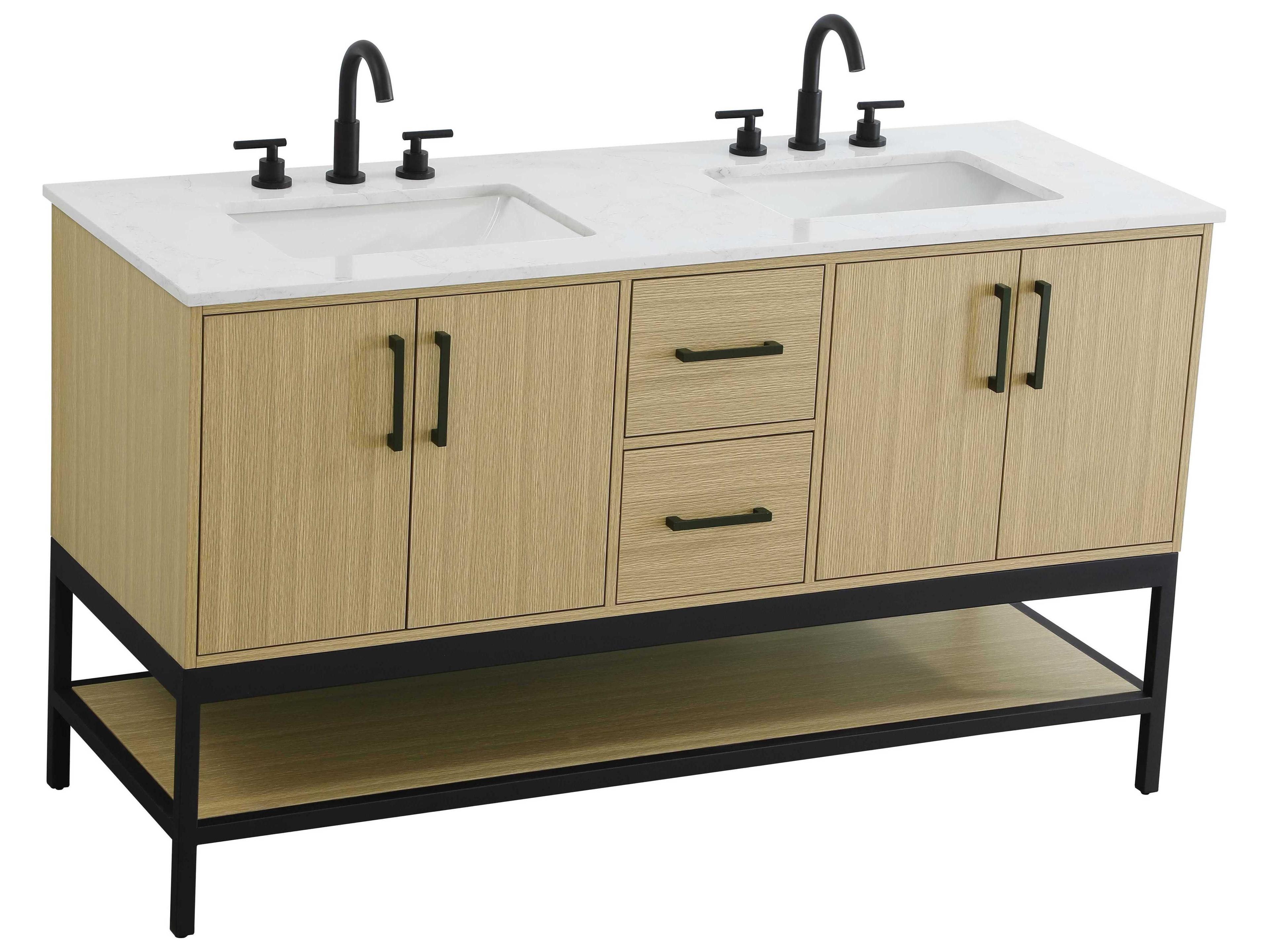 Elegant Lighting Lennox Honey Brown 60" Vanity