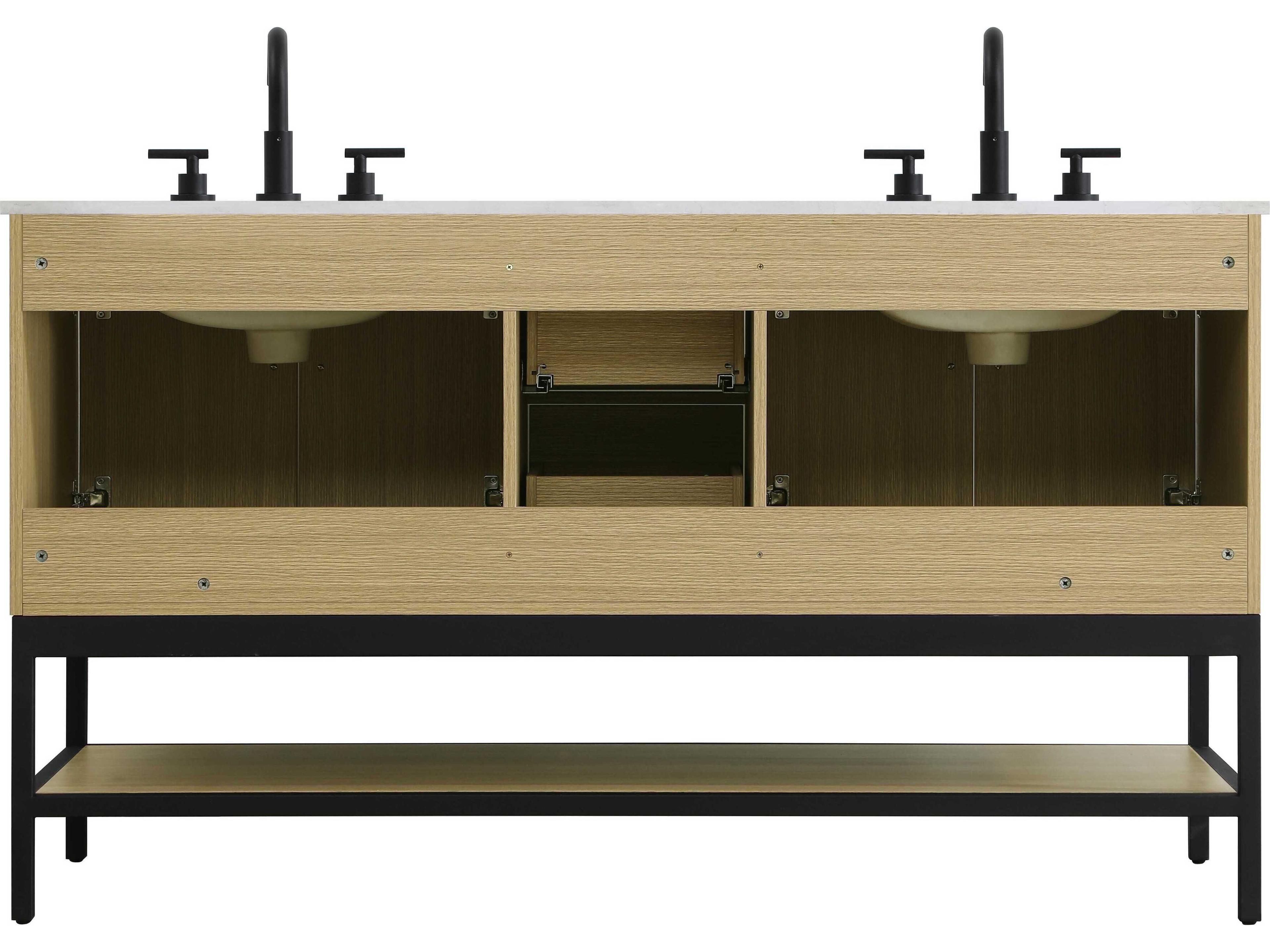 Elegant Lighting Lennox Honey Brown 60" Vanity