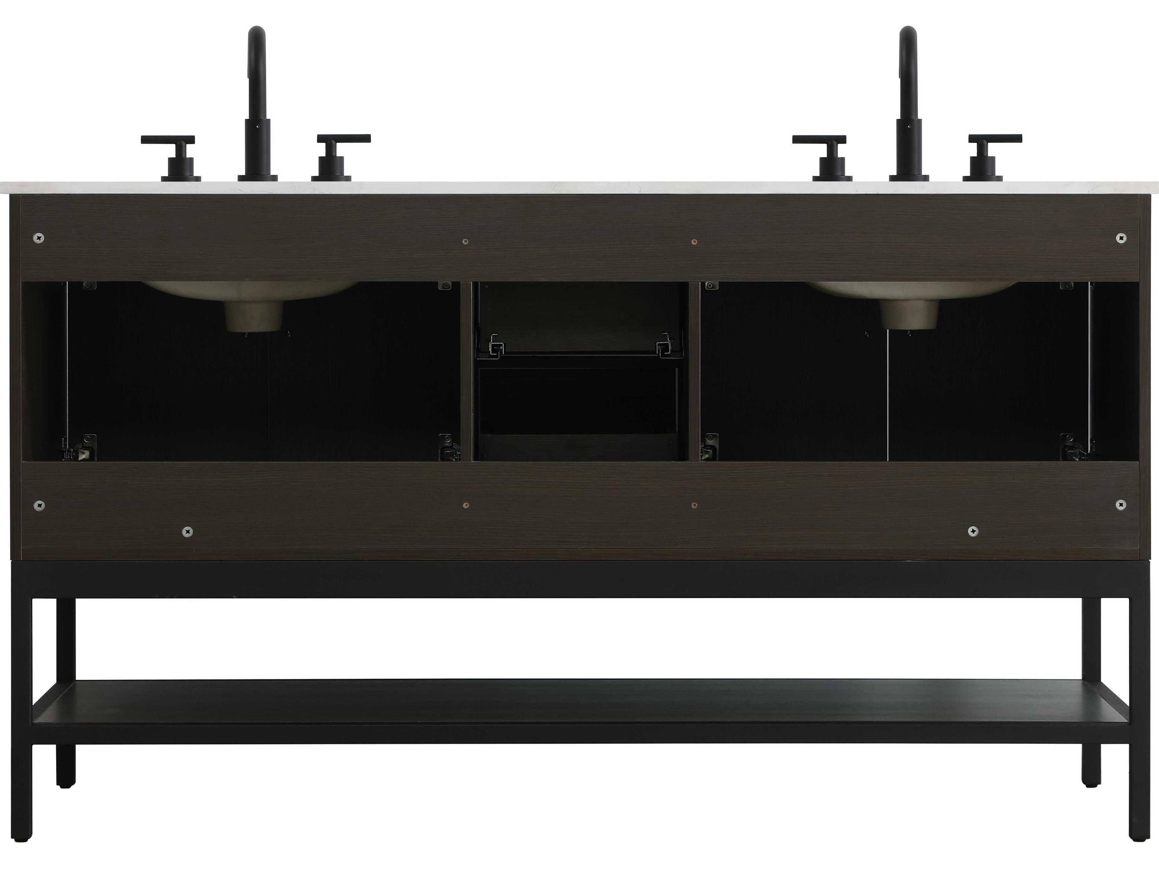 Elegant Lighting Lennox Mocha Brown 60" Vanity