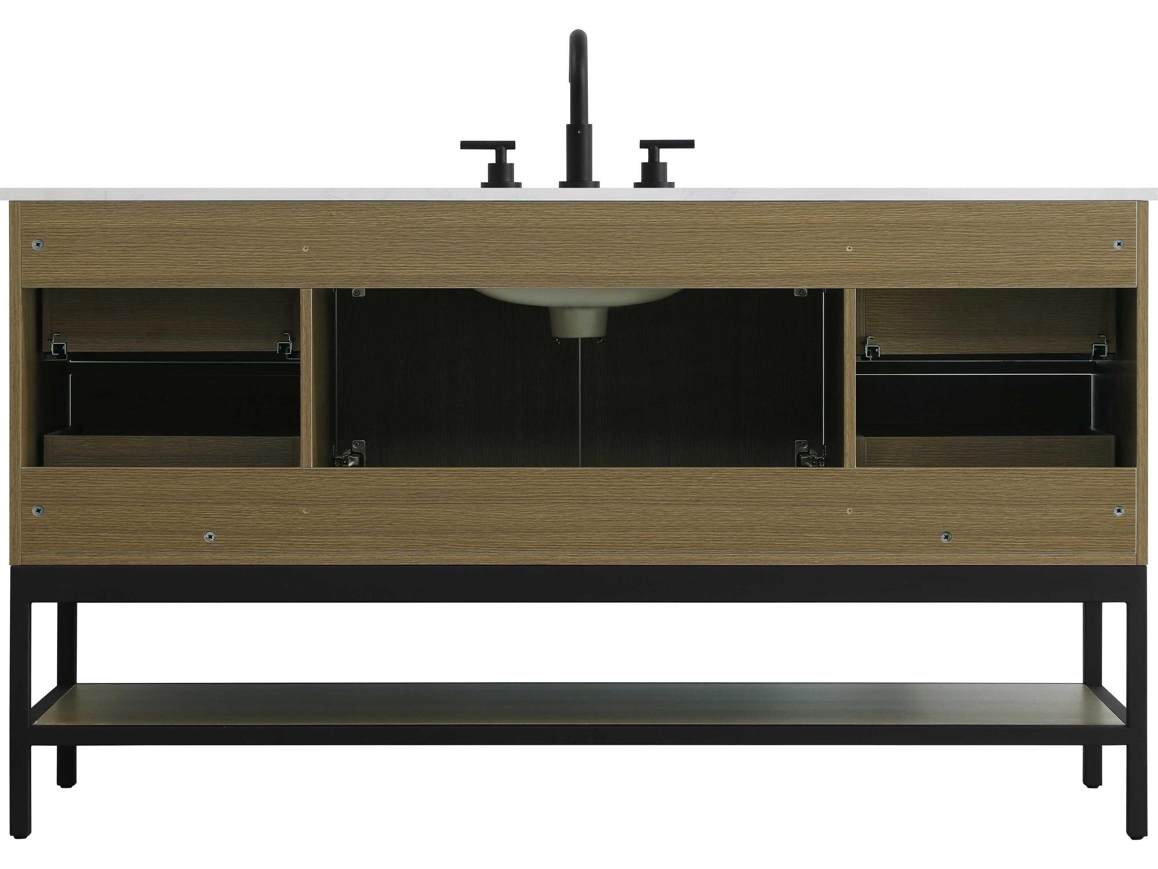 Elegant Lighting Lennox Chestnut Brown 60" Vanity