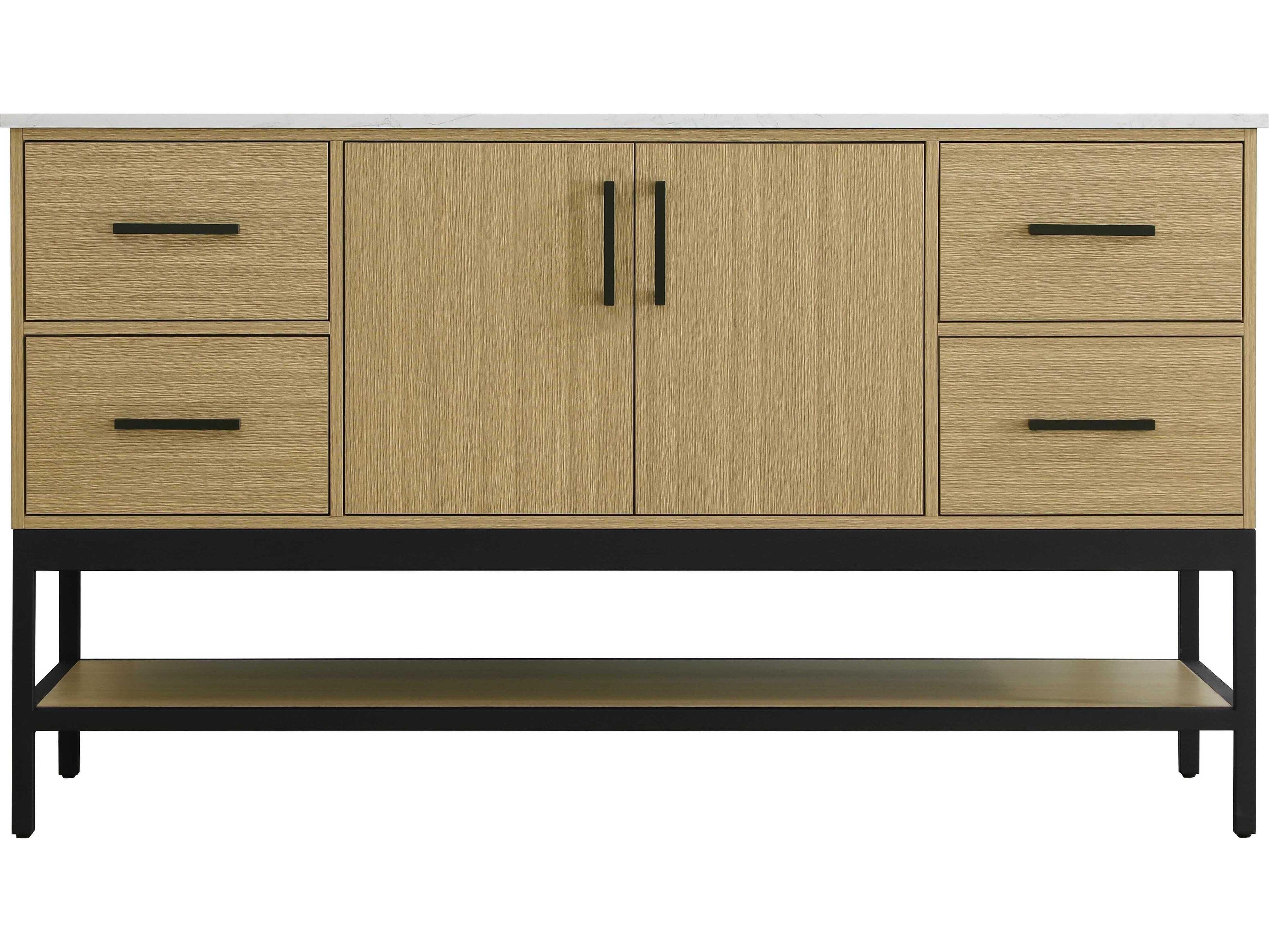 Elegant Lighting Lennox Honey Brown 60" Vanity