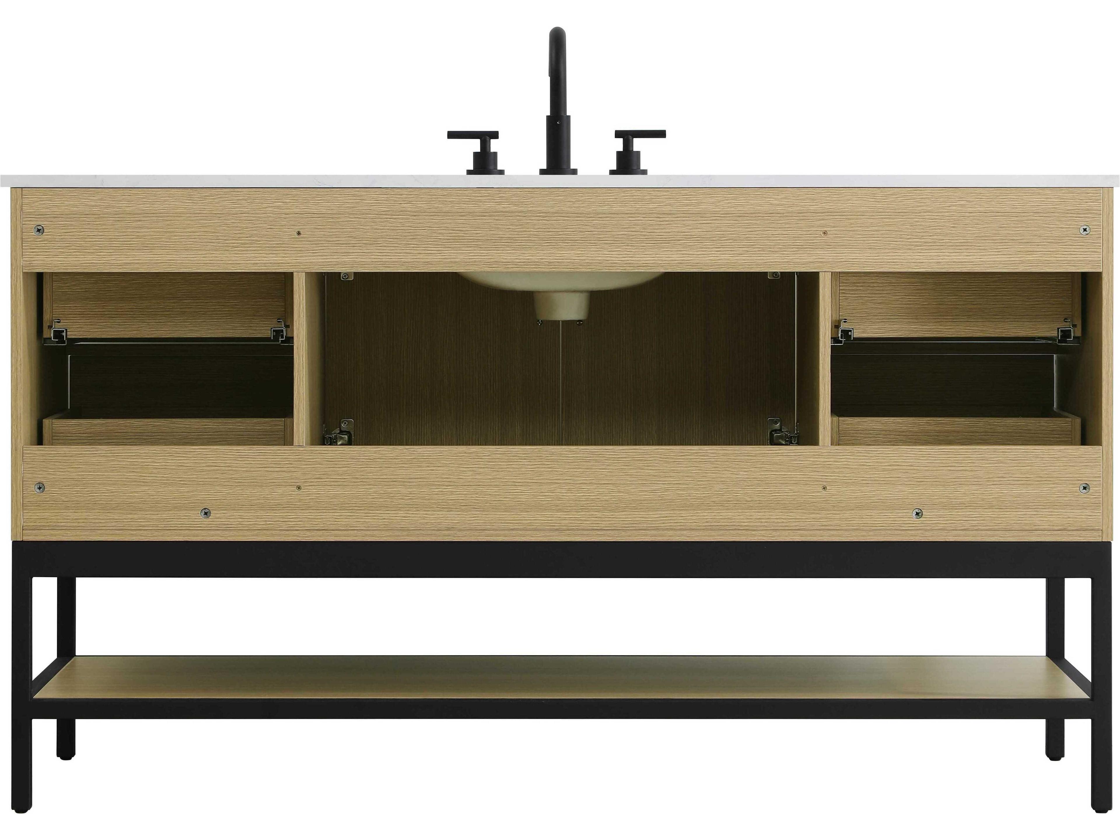 Elegant Lighting Lennox Honey Brown 60" Vanity