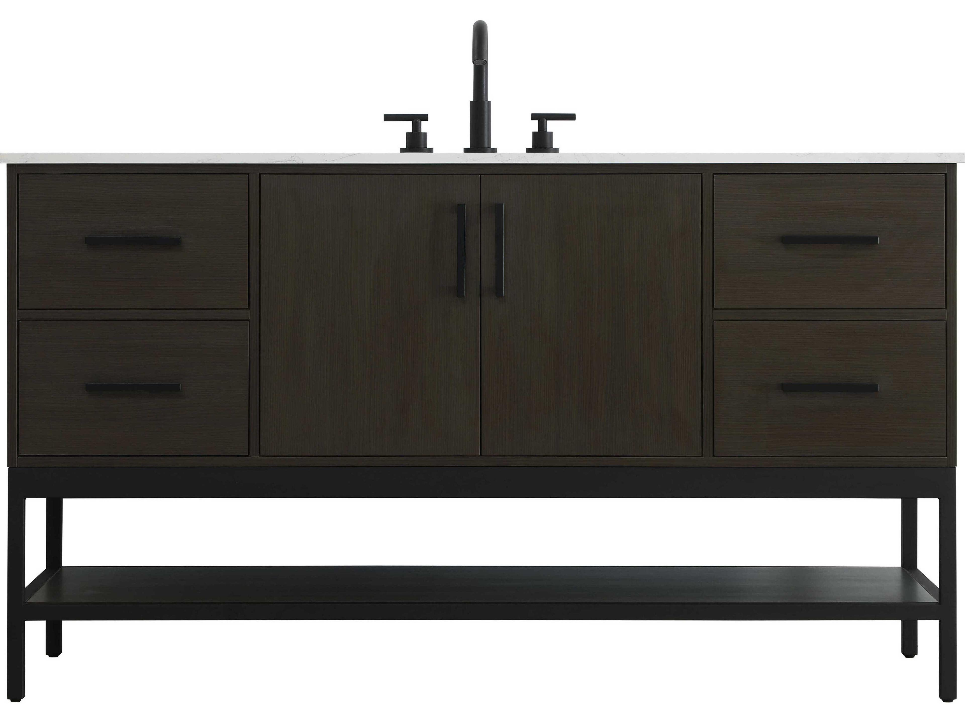 Lennox Mocha Brown 60" Vanity