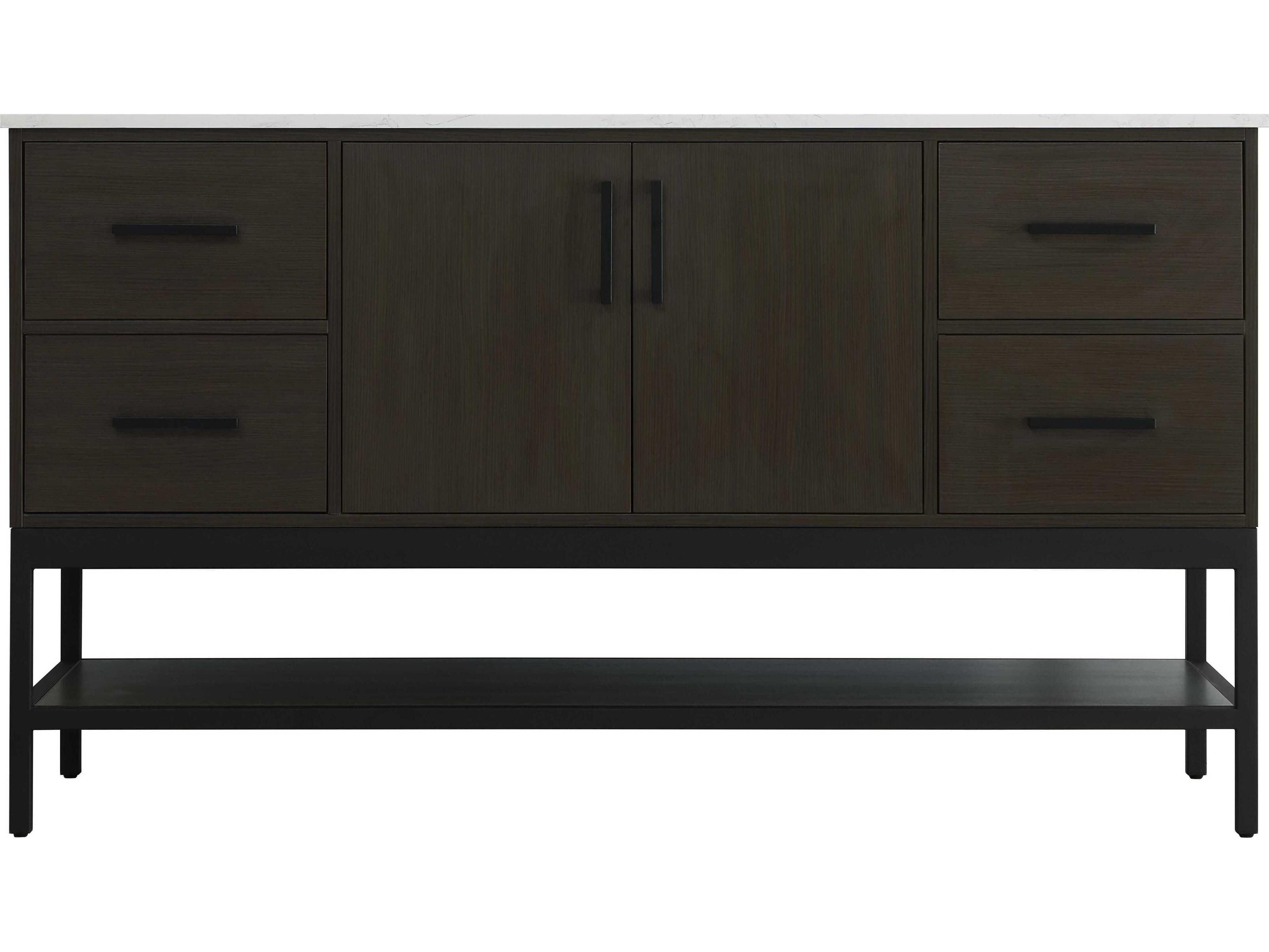 Elegant Lighting Lennox Mocha Brown 60" Vanity