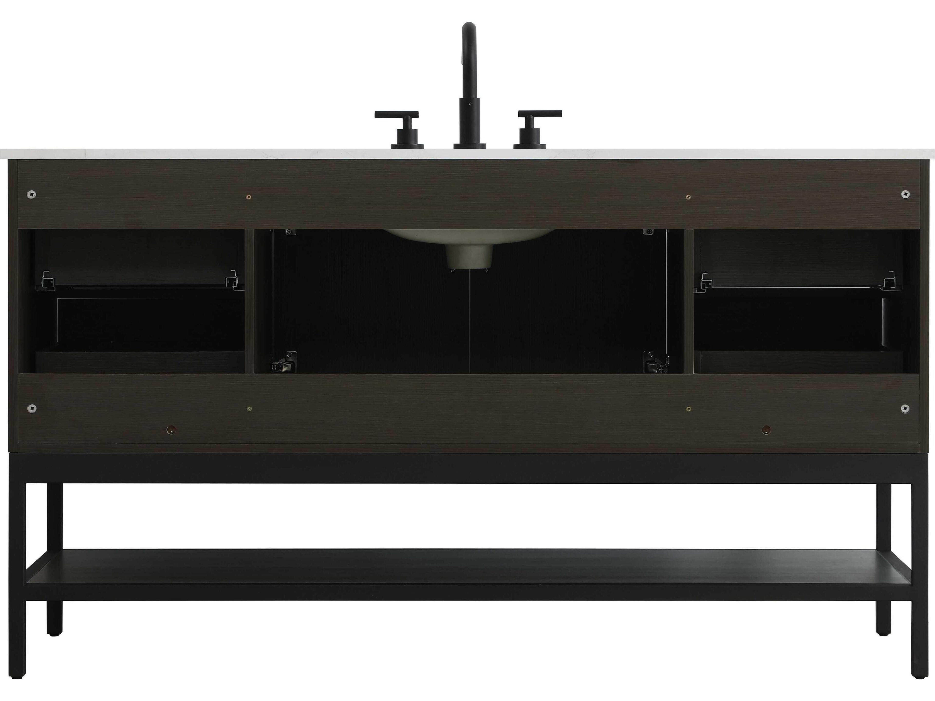 Elegant Lighting Lennox Mocha Brown 60" Vanity