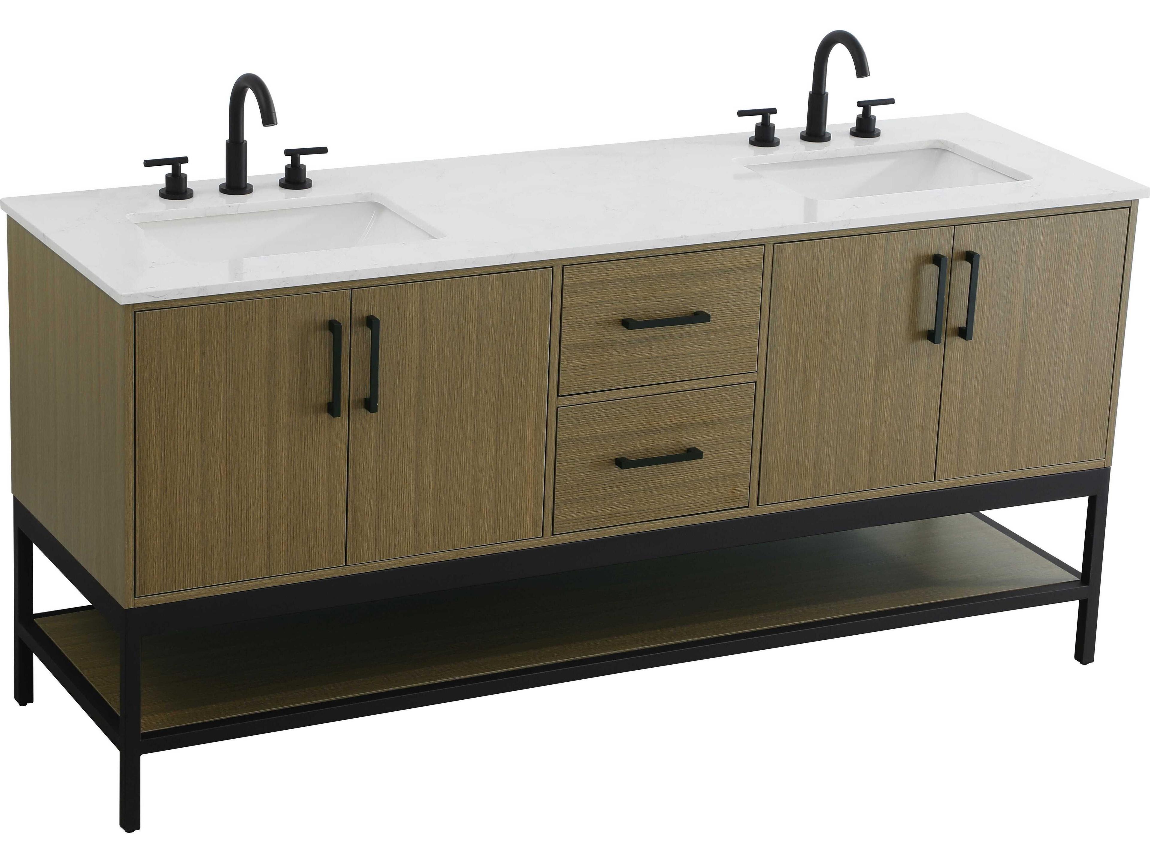 Elegant Lighting Lennox Chestnut Brown 72" Vanity