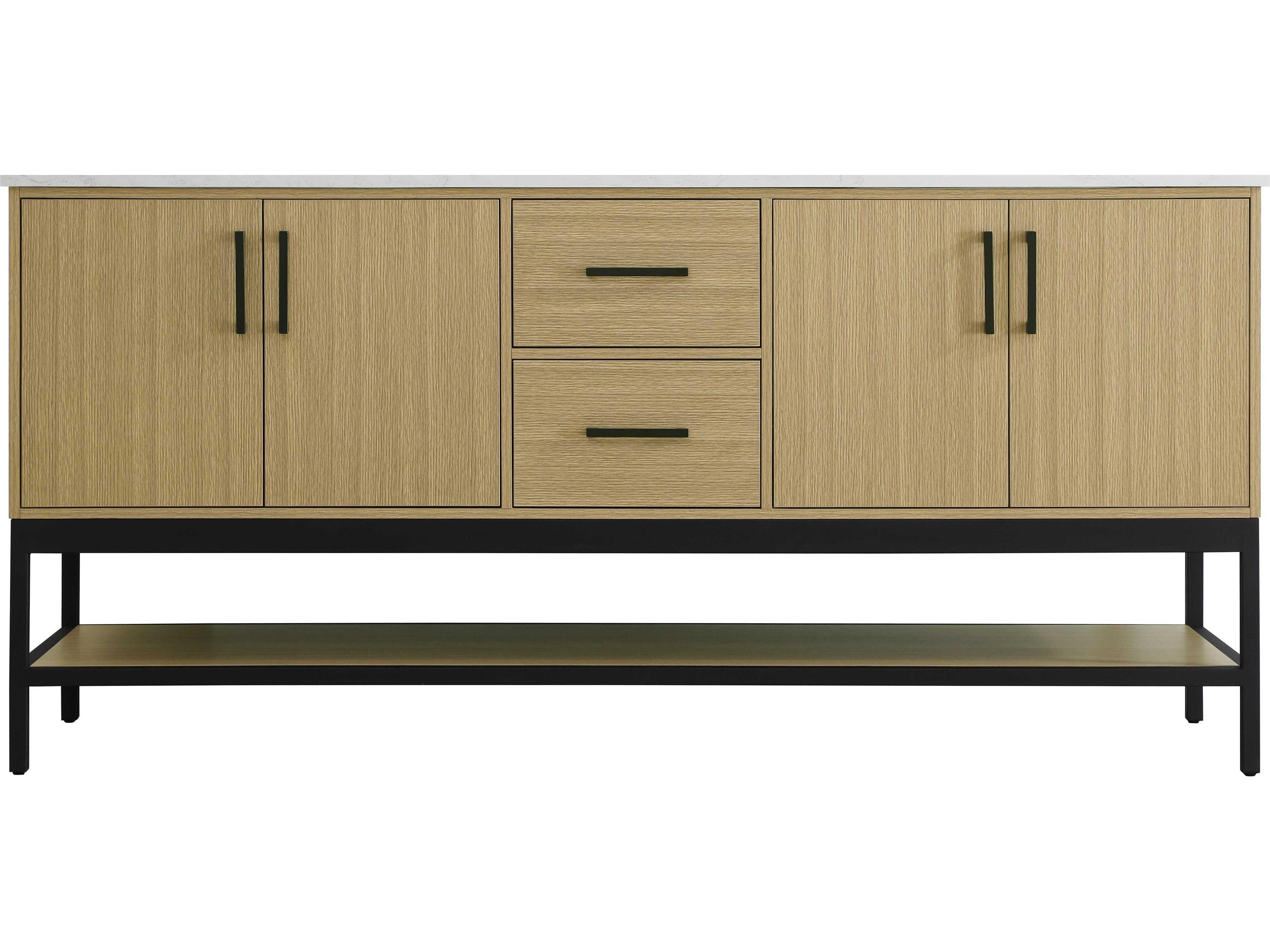 Elegant Lighting Lennox Honey Brown 72" Vanity