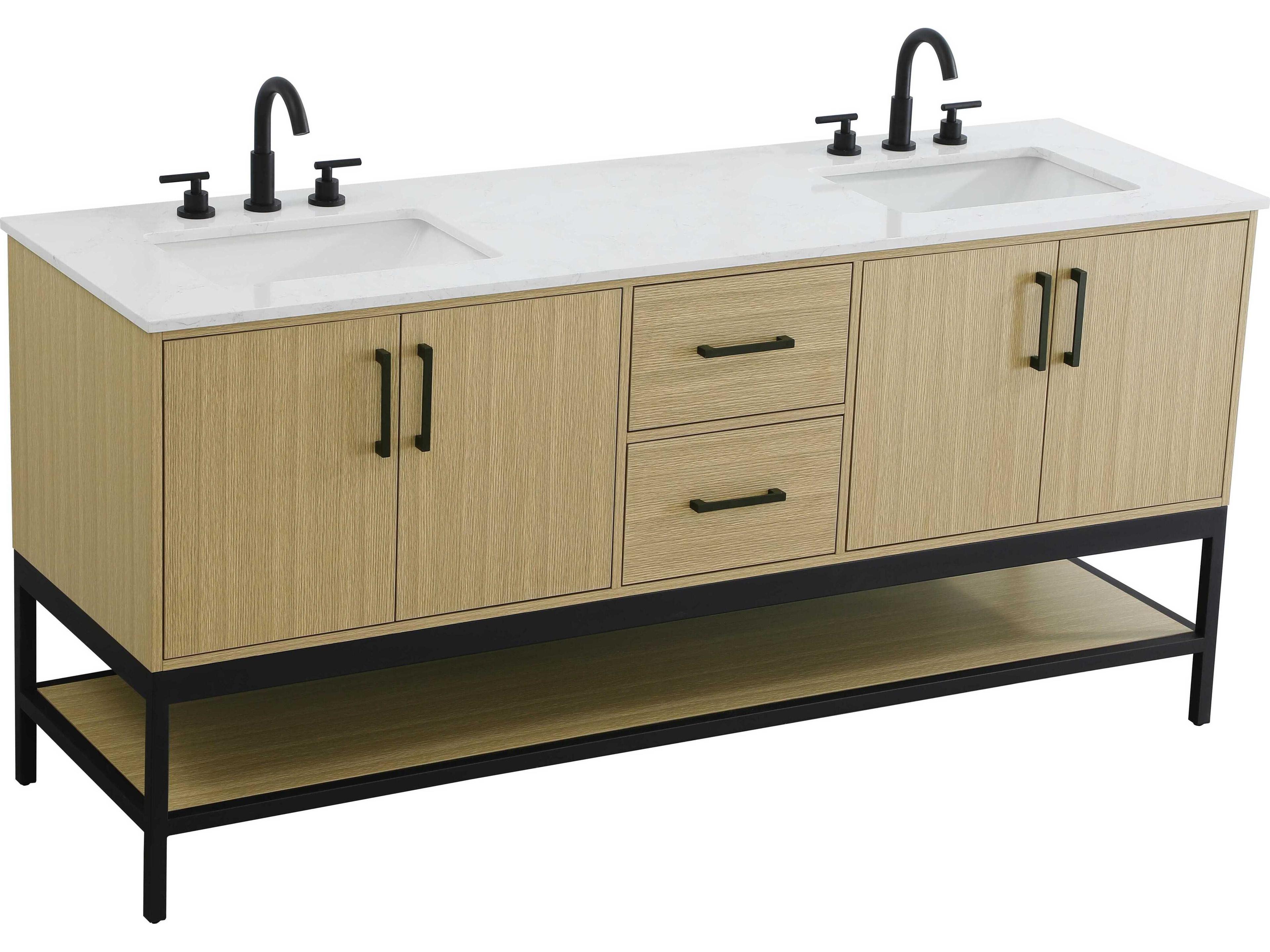 Elegant Lighting Lennox Honey Brown 72" Vanity