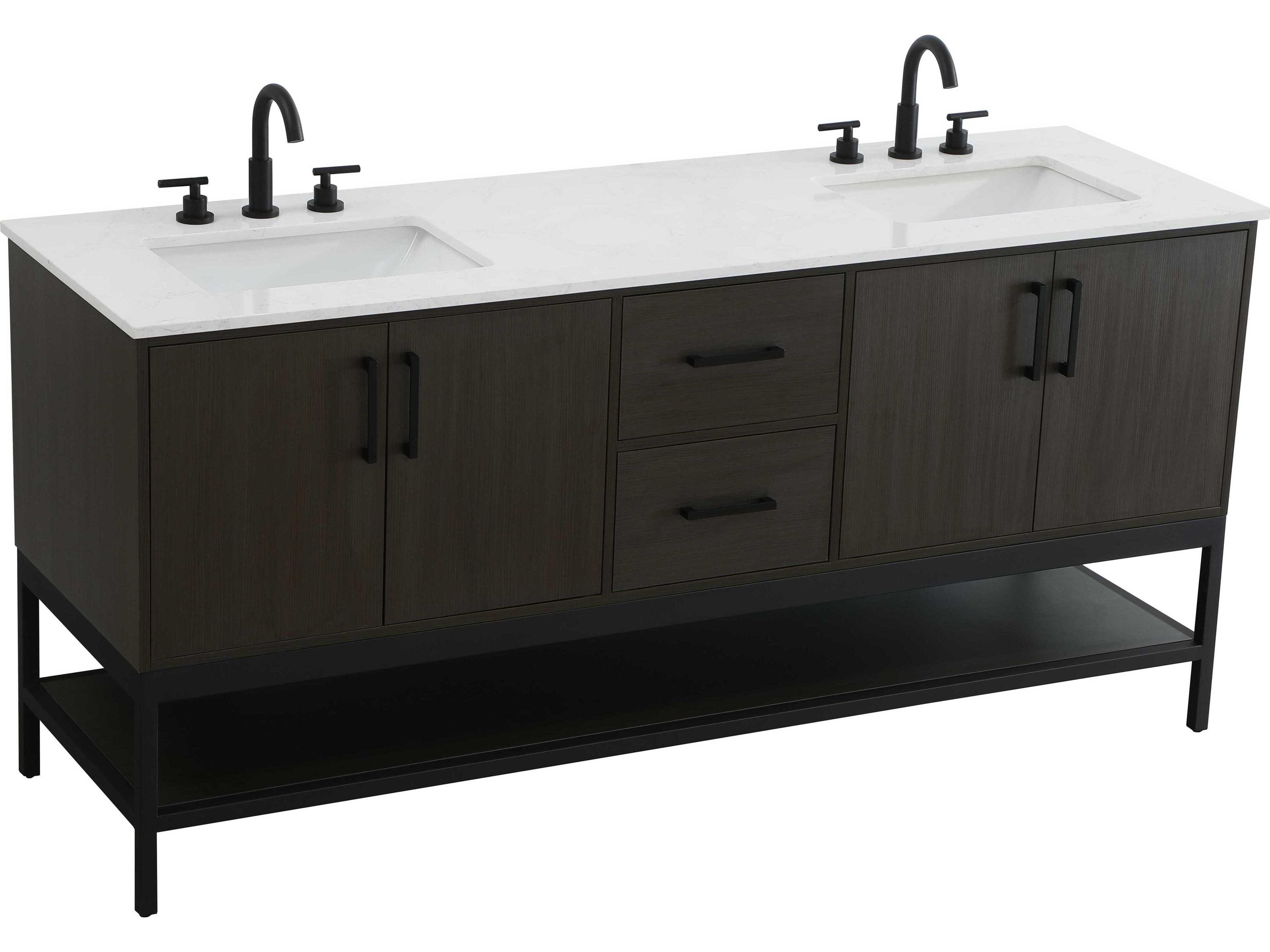 Elegant Lighting Lennox Mocha Brown 72" Vanity