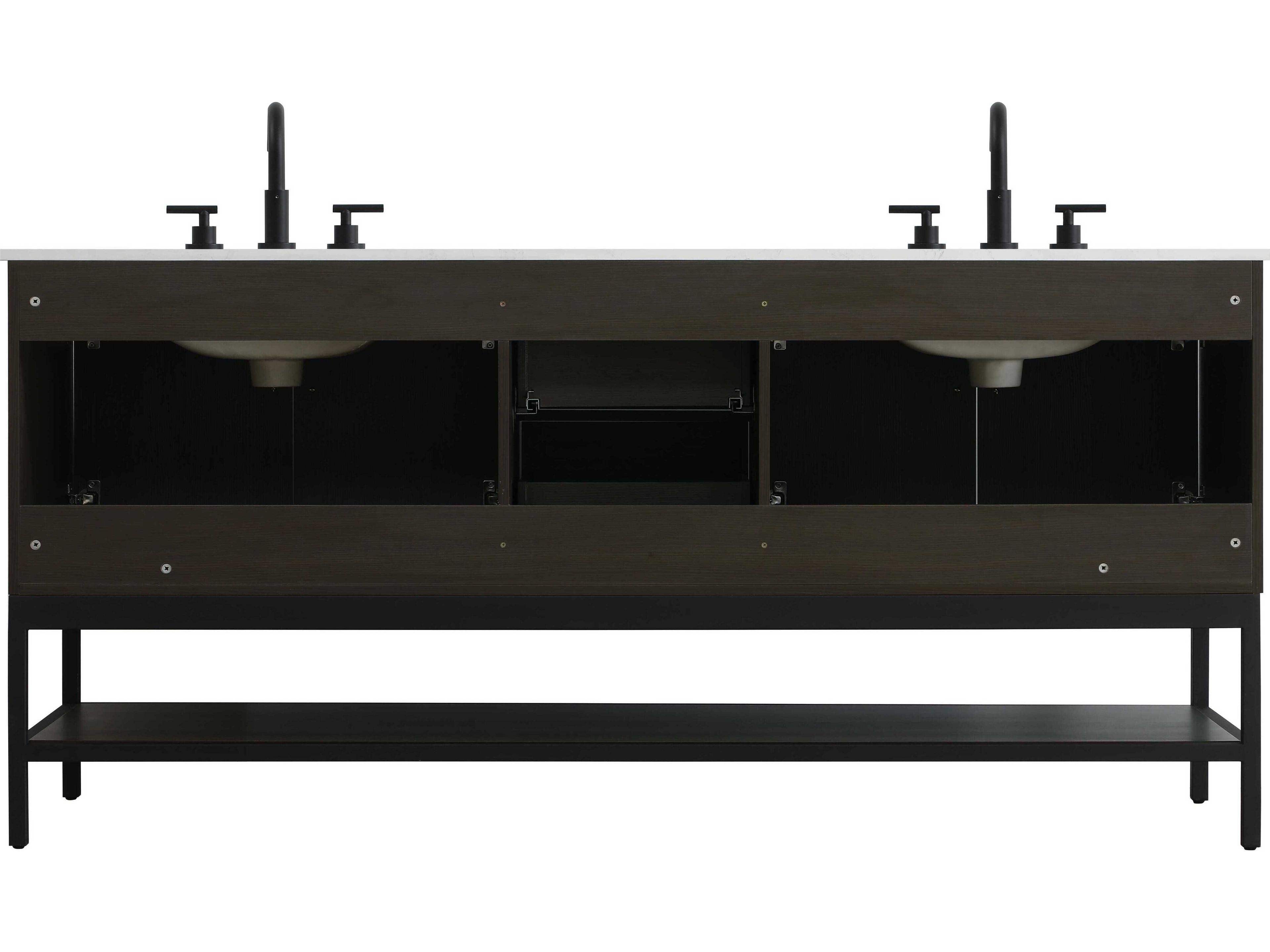 Elegant Lighting Lennox Mocha Brown 72" Vanity