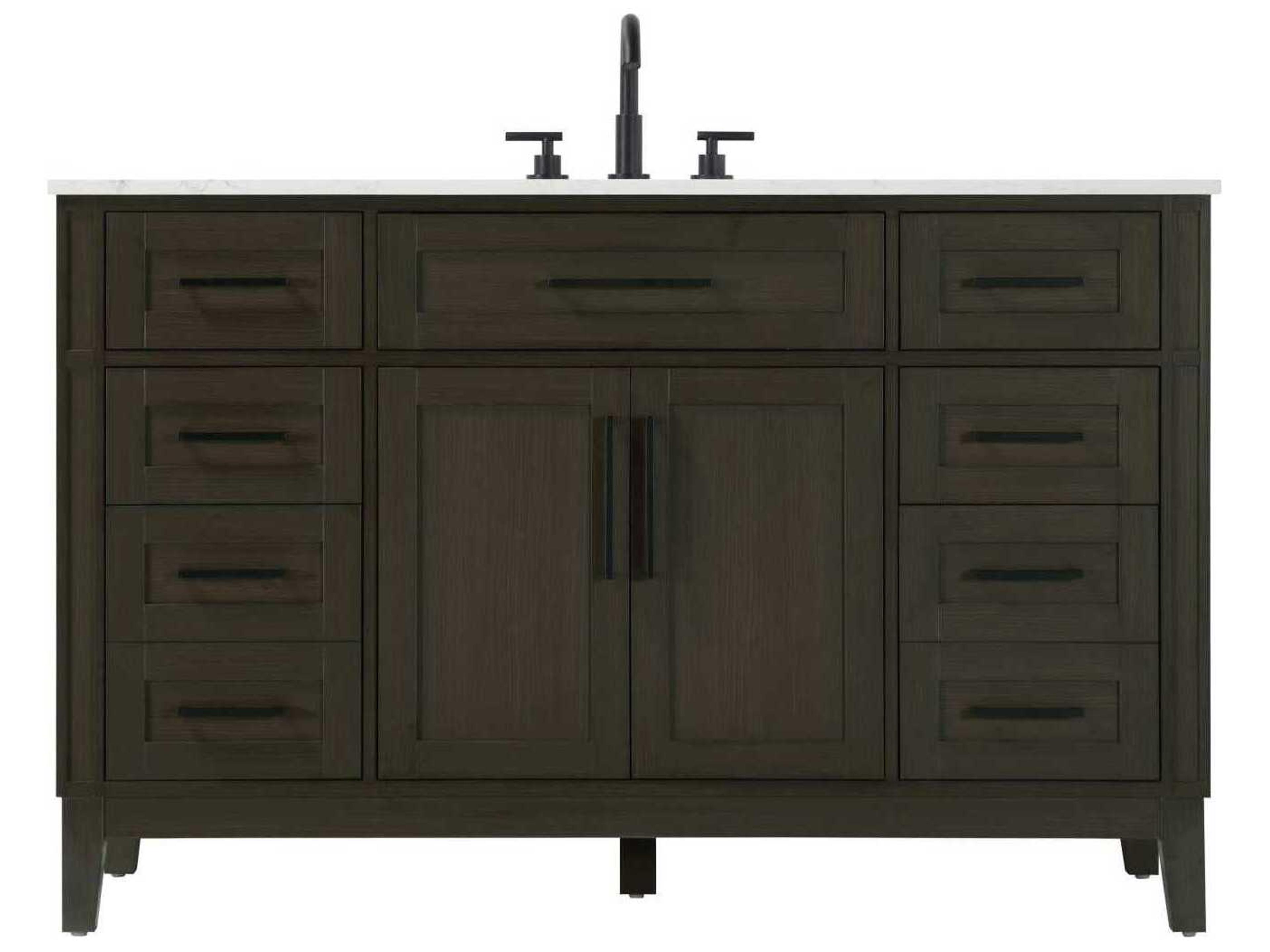 Virginia 54" Mocha Brown Vanity