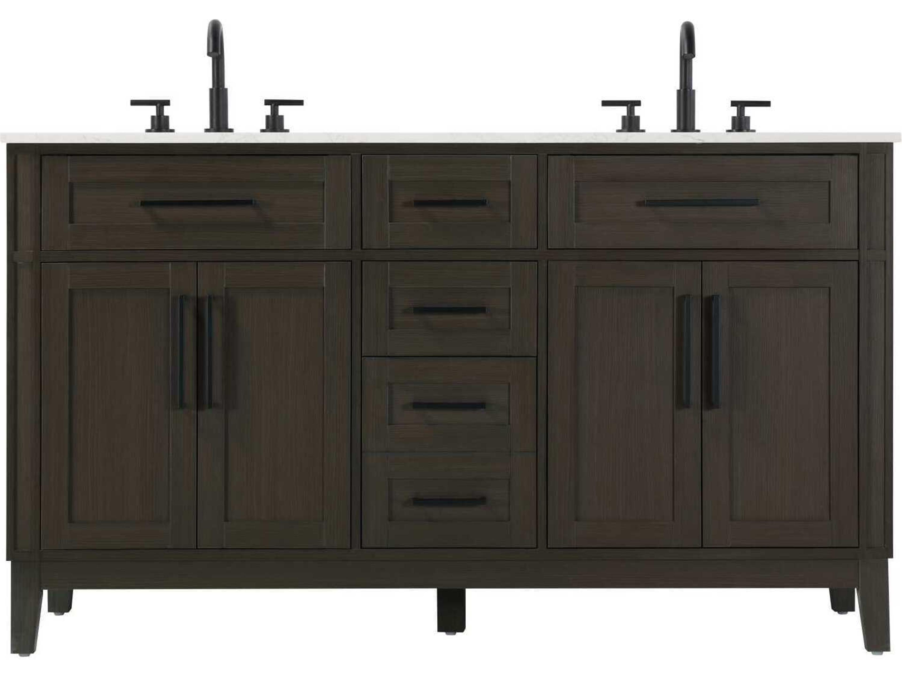 Virginia 60" Mocha Brown Vanity